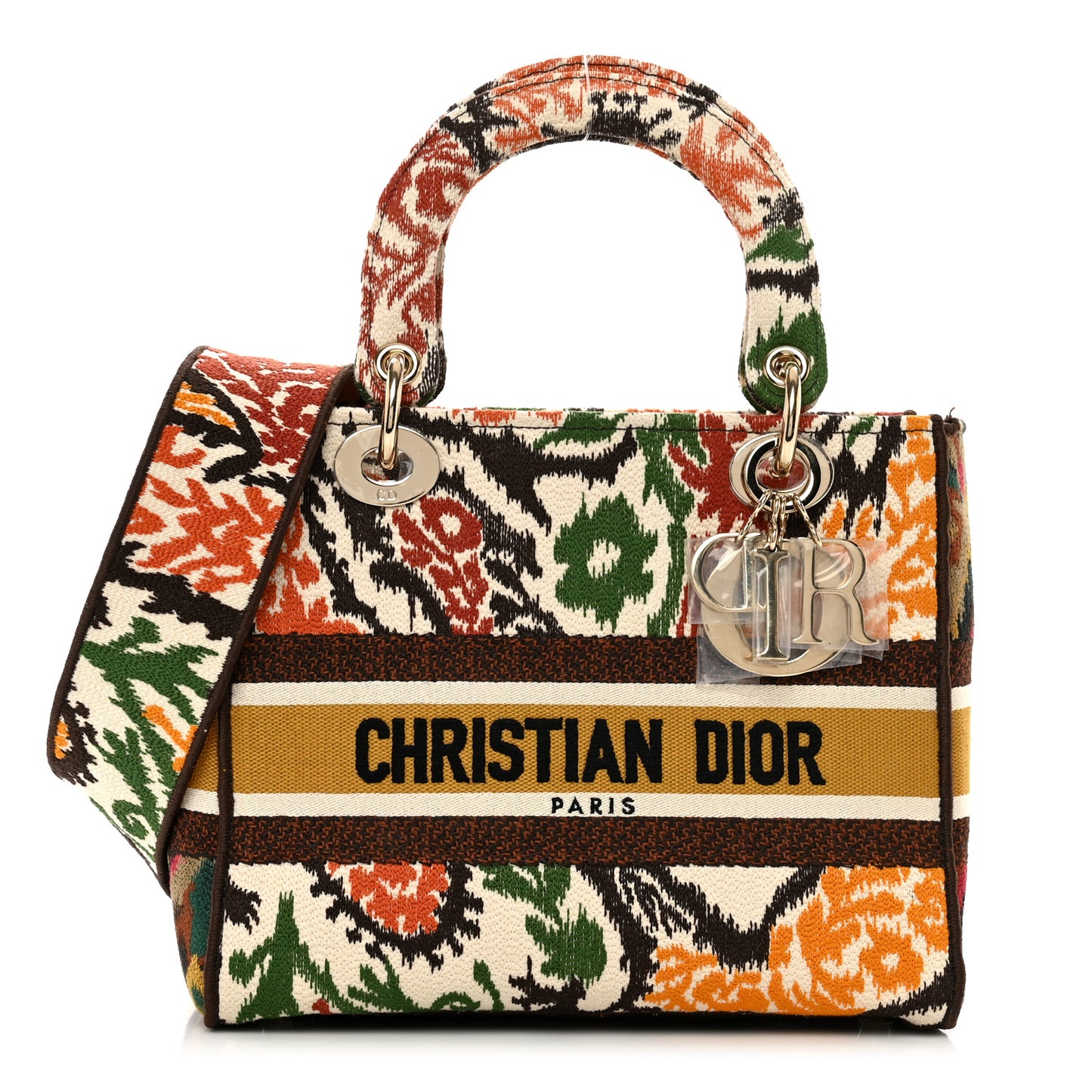 Canvas Embroidered Small Paisley Lady Dior Multicolor