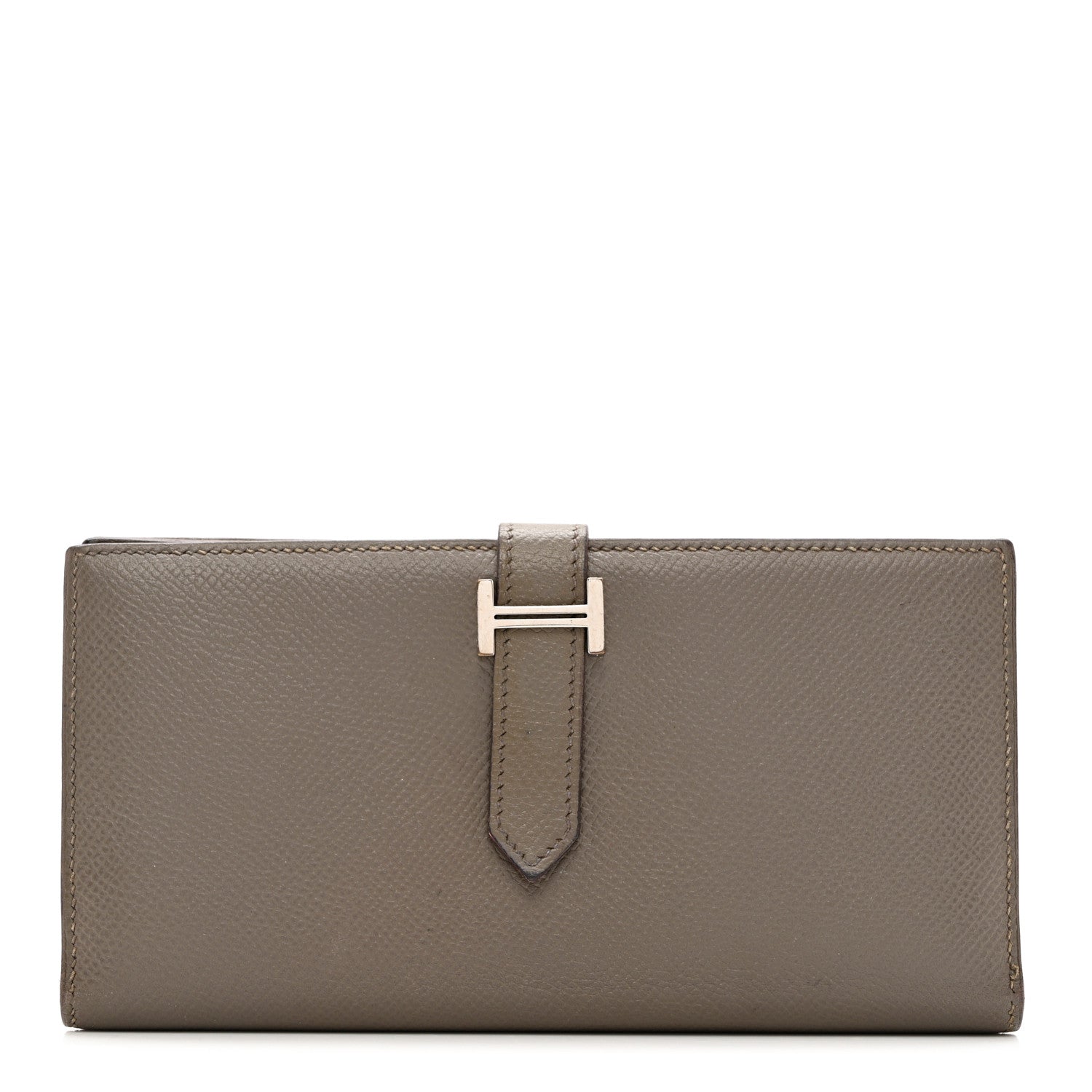 Hermes Epsom Bearn Gusset Wallet Etoupe 1 of 8