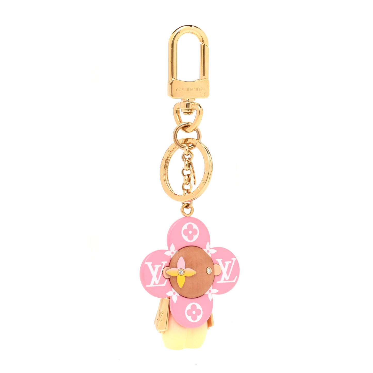 Giant Monogram Vivienne Bag Charm Key Holder Rose