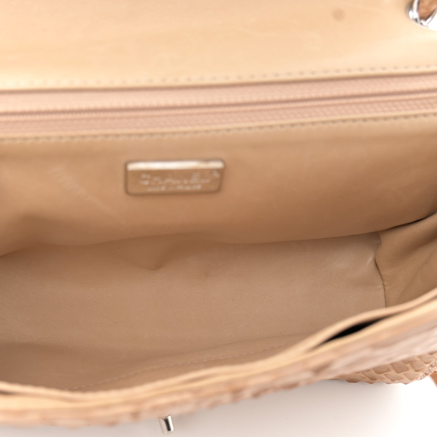 Chanel Snakeskin Medium Soho Tassel Flap Beige 5 of 11