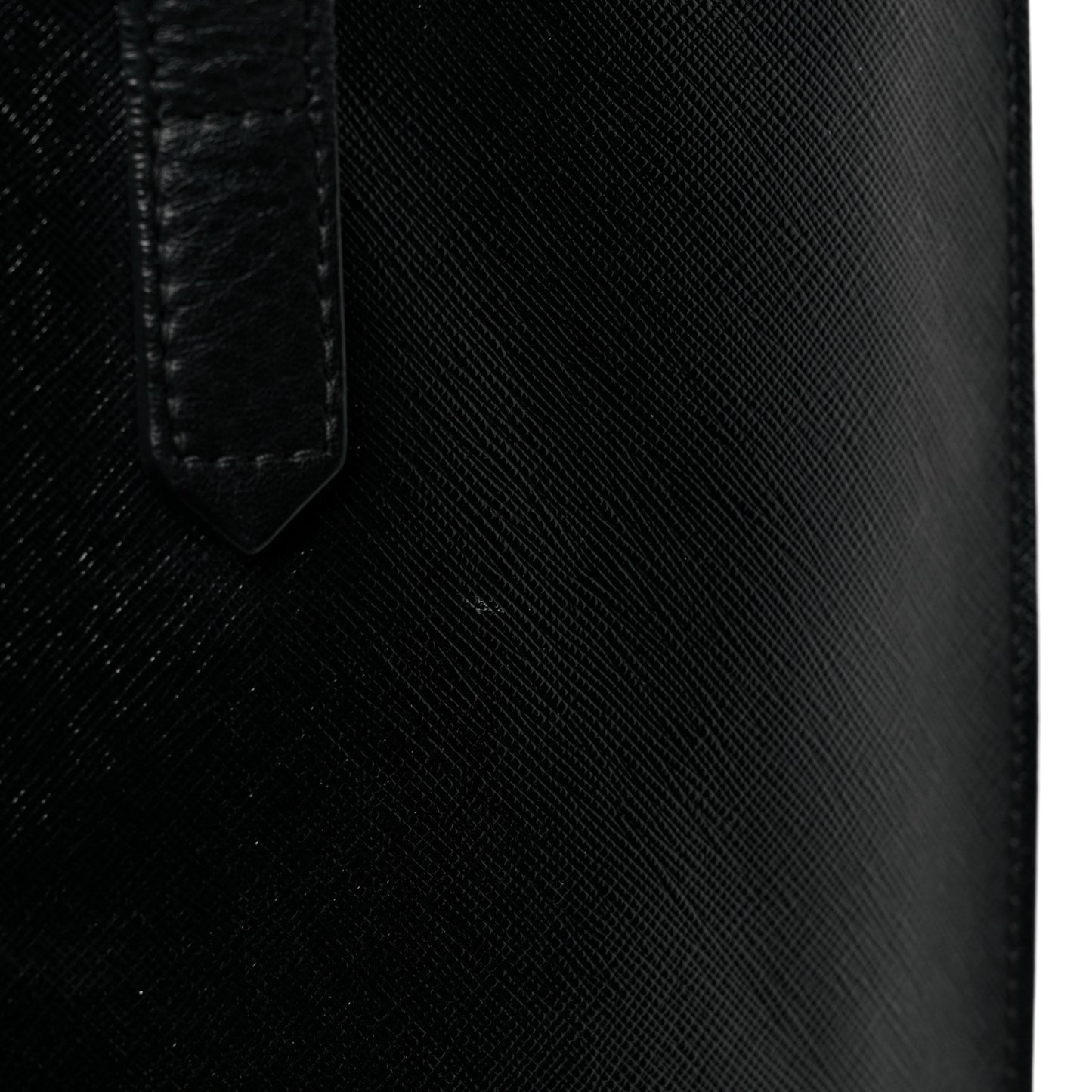 Textured Coated Canvas Medium Stargate Shopper Tote Black