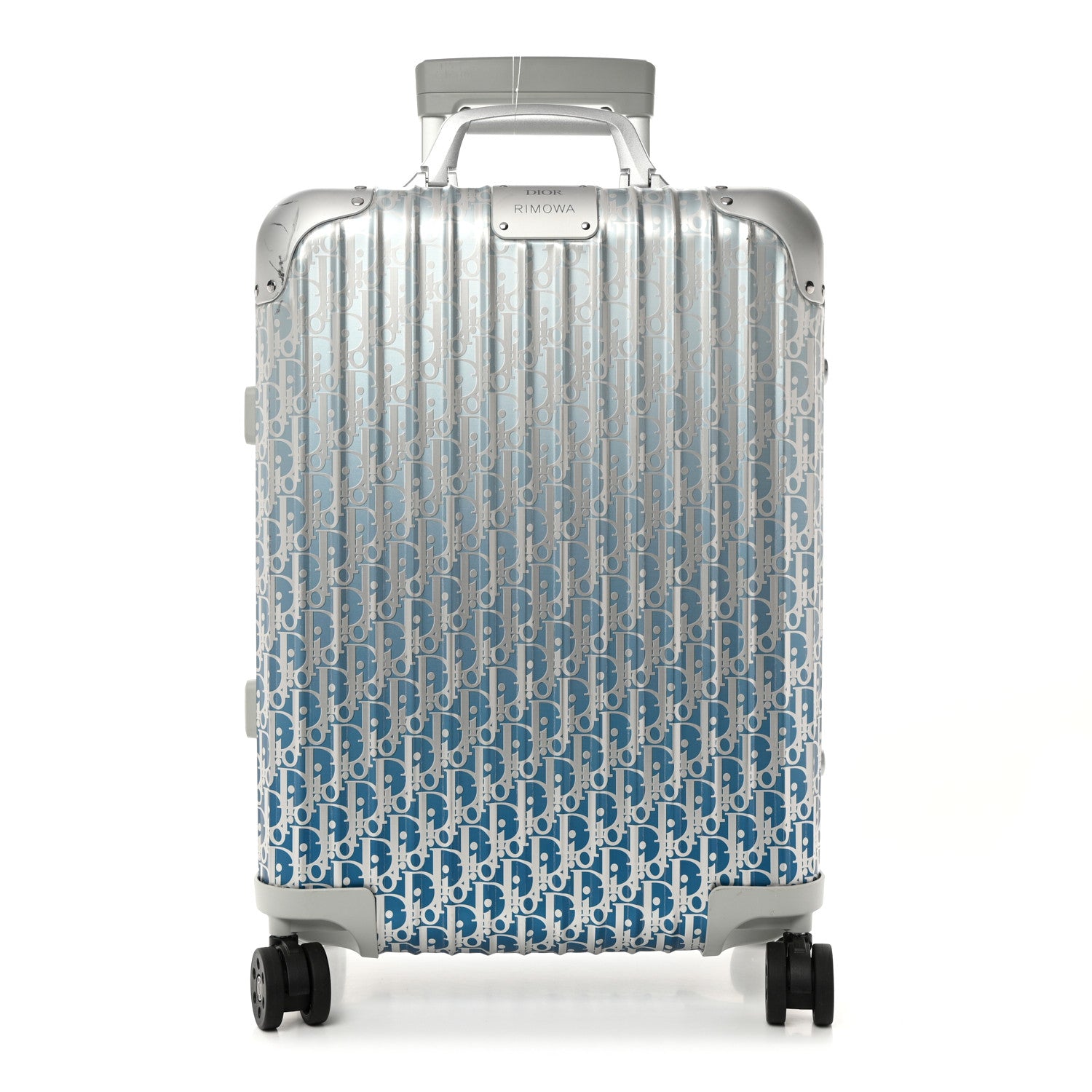 Dior×RIMOWA キャビンサイズ ブルーグラデ 限定!! Christian Dior X RIMOWA Aluminum Gradient Cabin Luggage Blue Multi