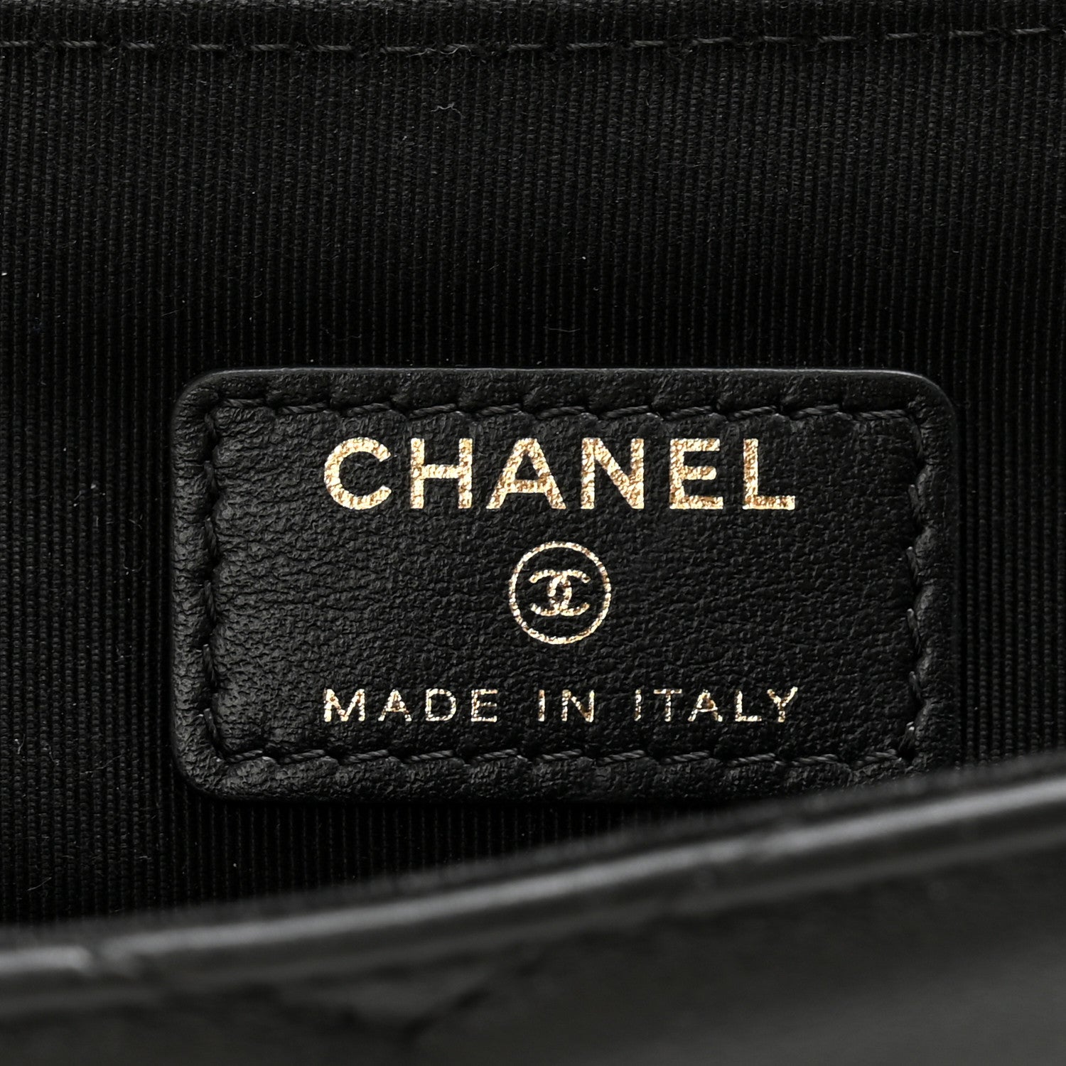 Chanel Lambskin Chevron CC Button Clutch Black 6 of 11