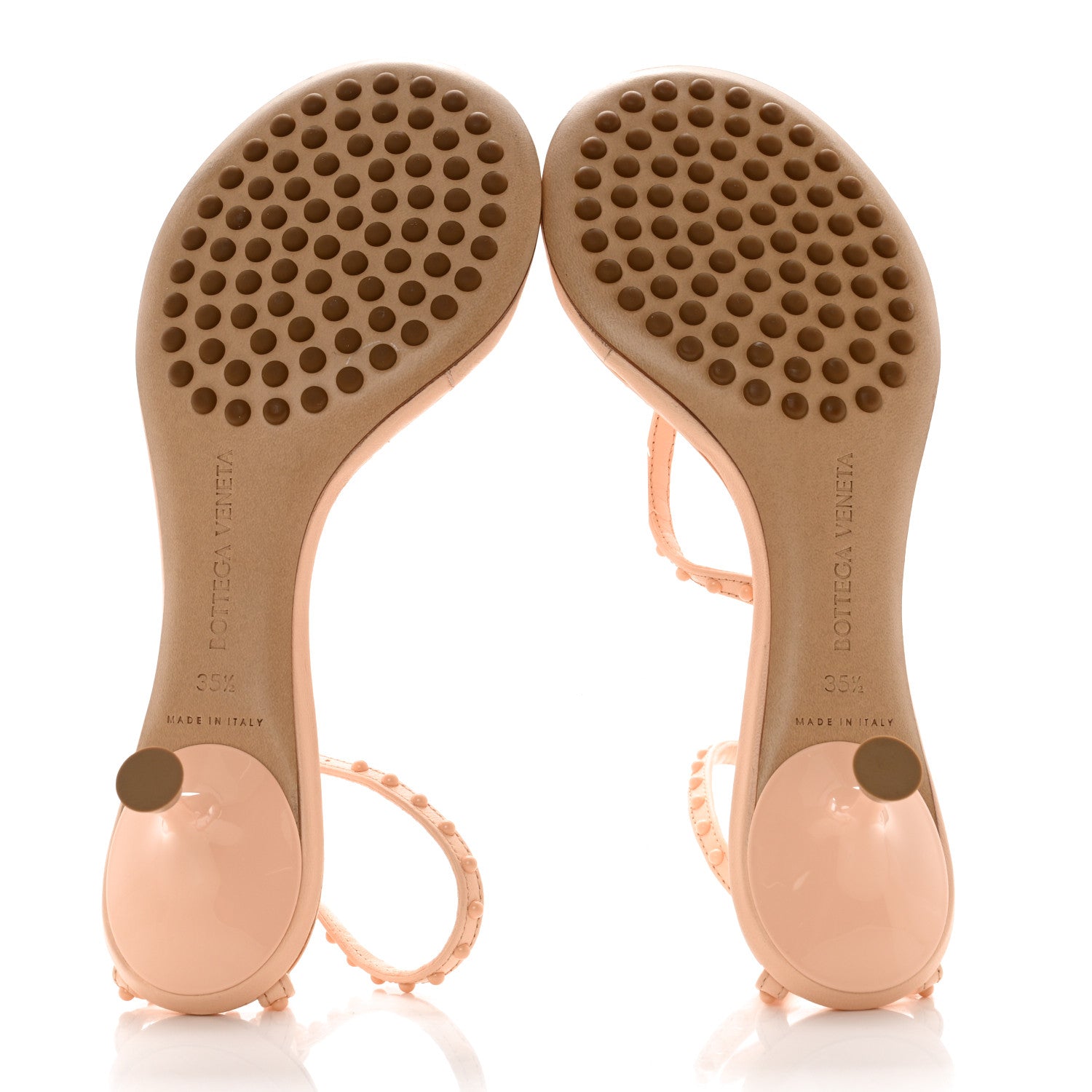Bottega Veneta Lambskin Lagoon Bubble 55mm Sandals 35.5 Macaroon 5 of 7