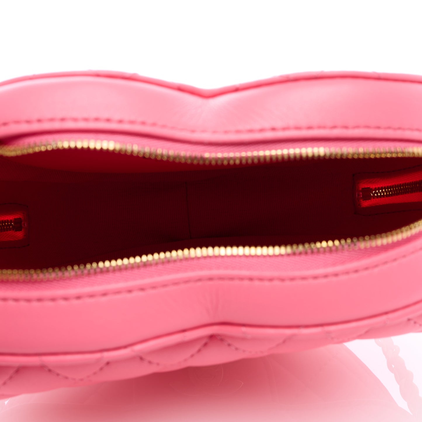 Lambskin Quilted CC In Love Heart Bag Pink