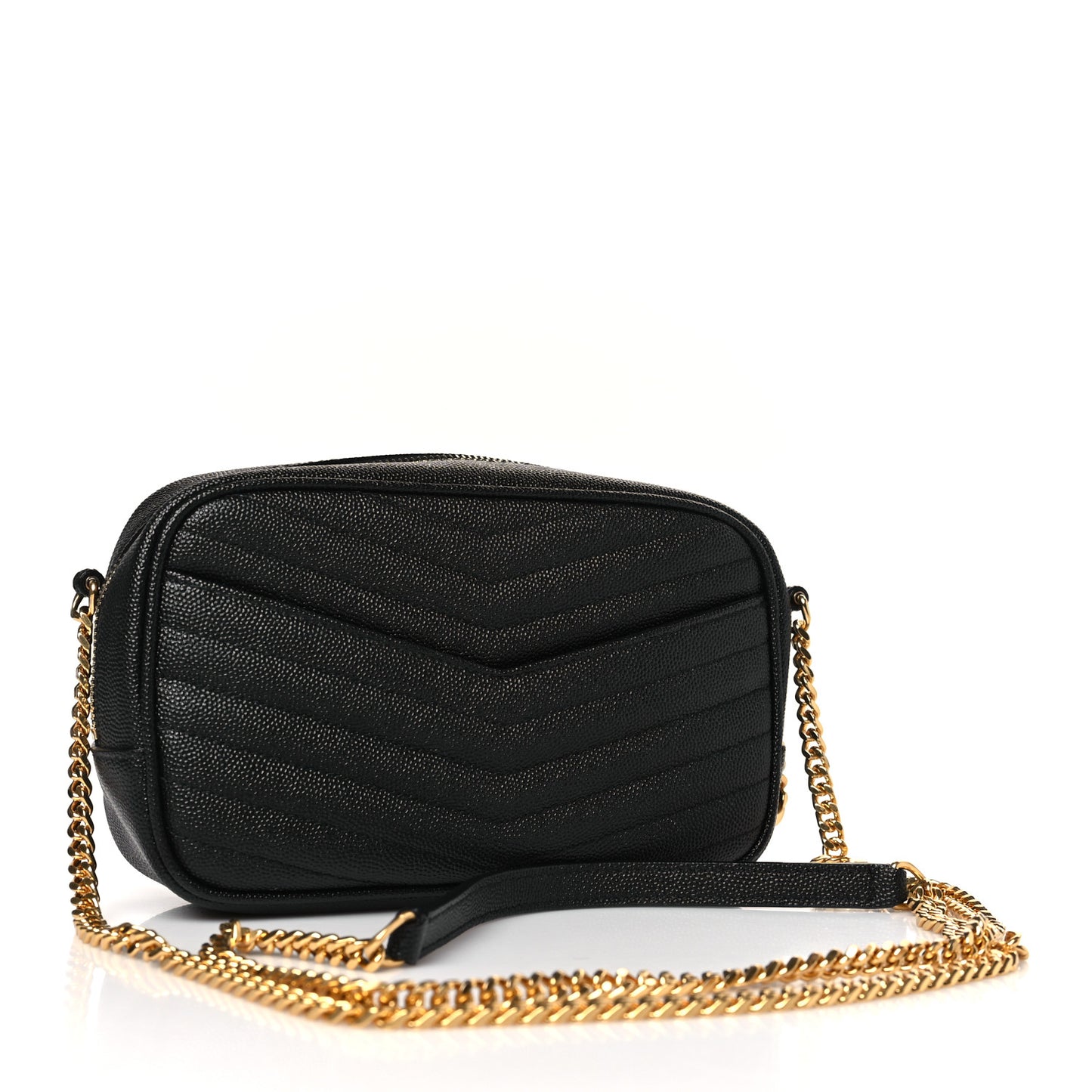 Grain De Poudre Matelasse Monogram Mini Lou Camera Bag Black