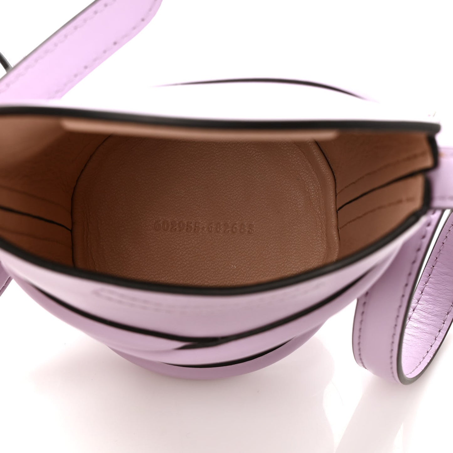 Calfskin Mini Curve Bucket Bag Light Purple