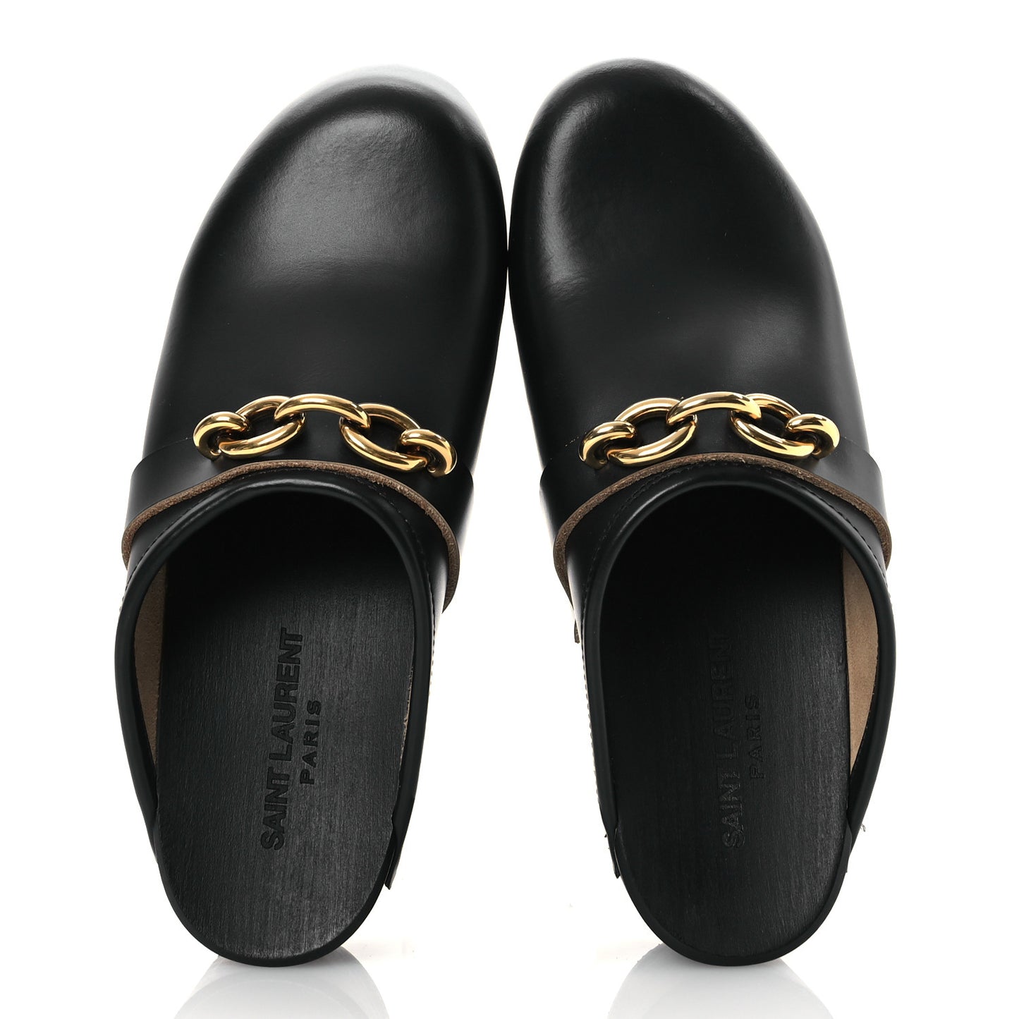 Smooth Calfskin Le Maillon Clogs 39.5 Black