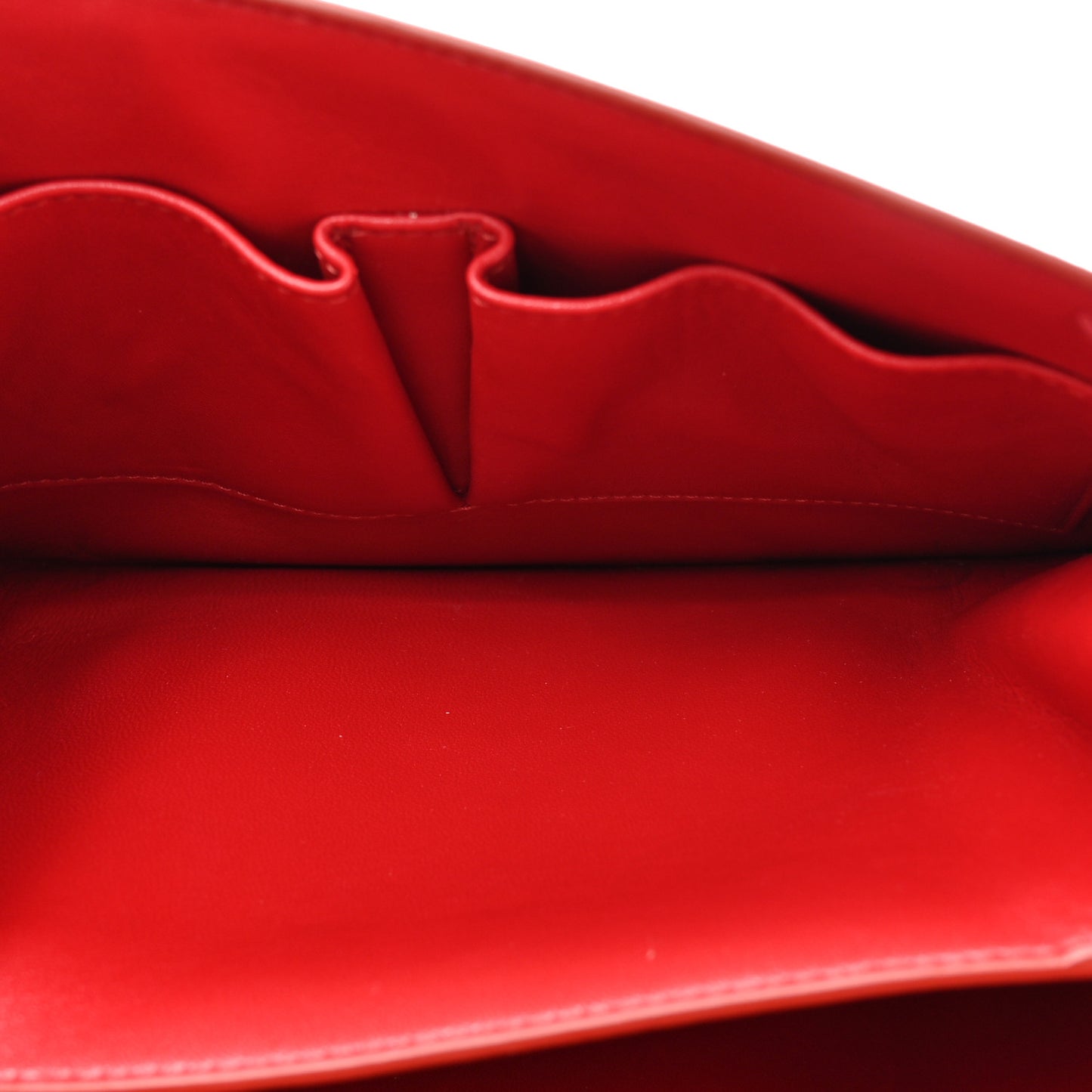 Box Calfskin Medium Classic Box Flap Bag Red
