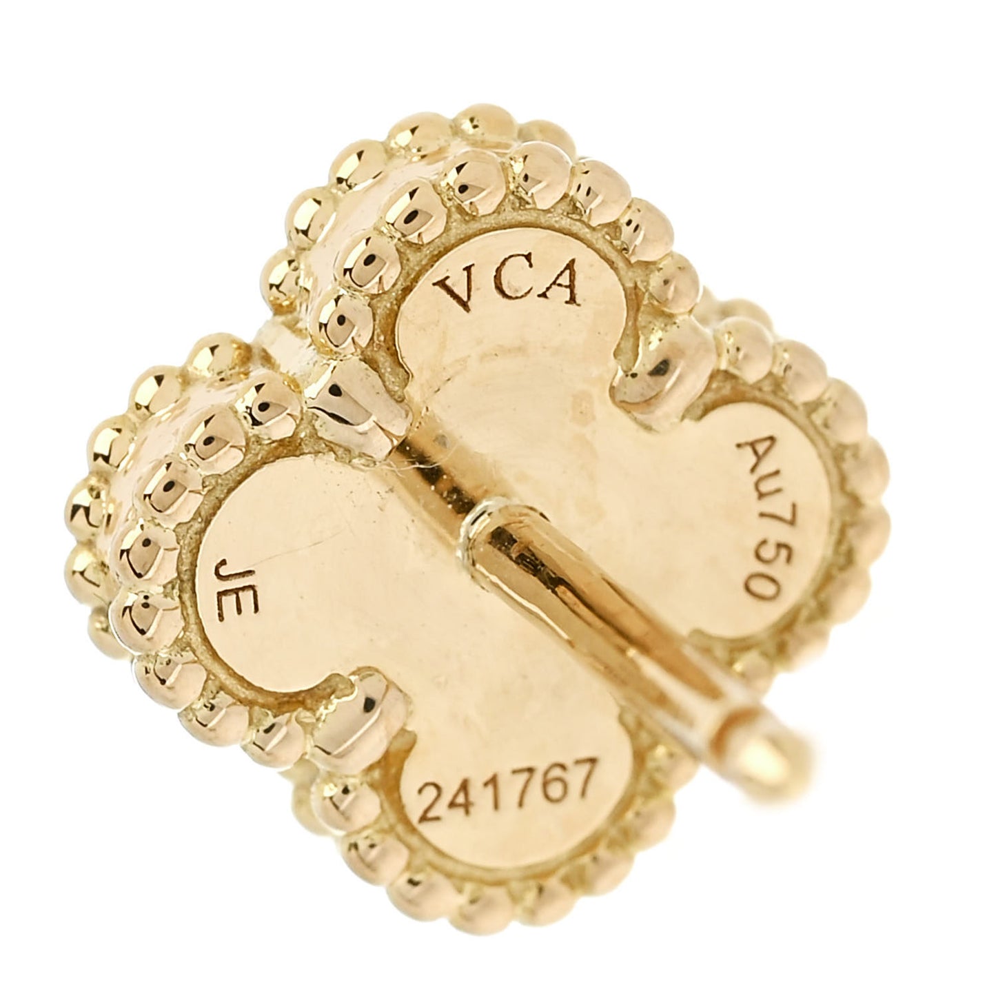 18K Yellow Gold Mother of Pearl Sweet Alhambra Earrings