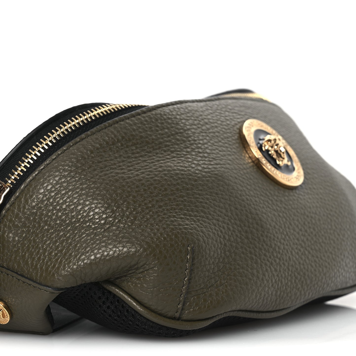 Grained Calfskin Vanitas Medea Belt Bag Olive Green