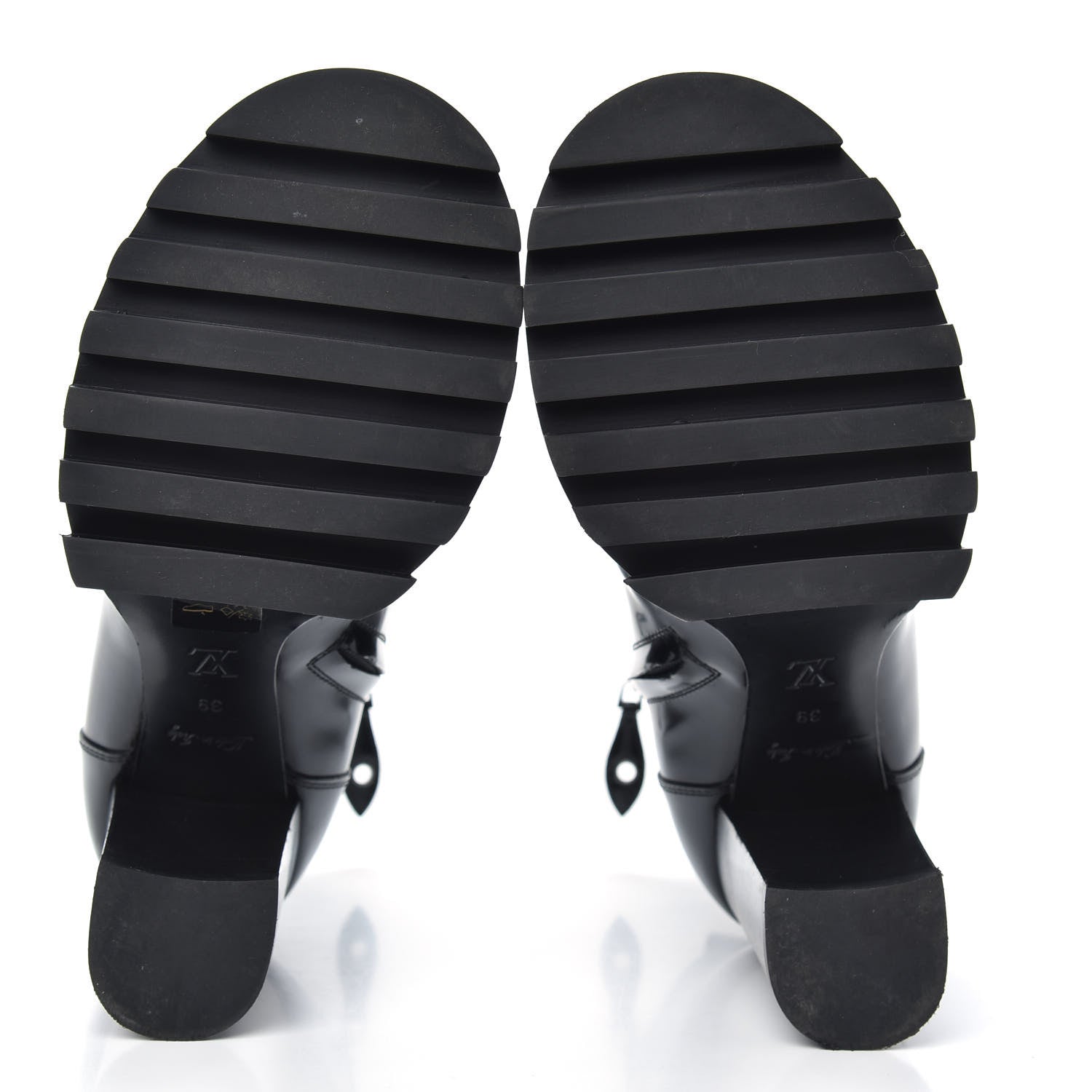 Louis Vuitton Patent Calfskin Star Trail Ankle Boots 39 Black 5 of 8