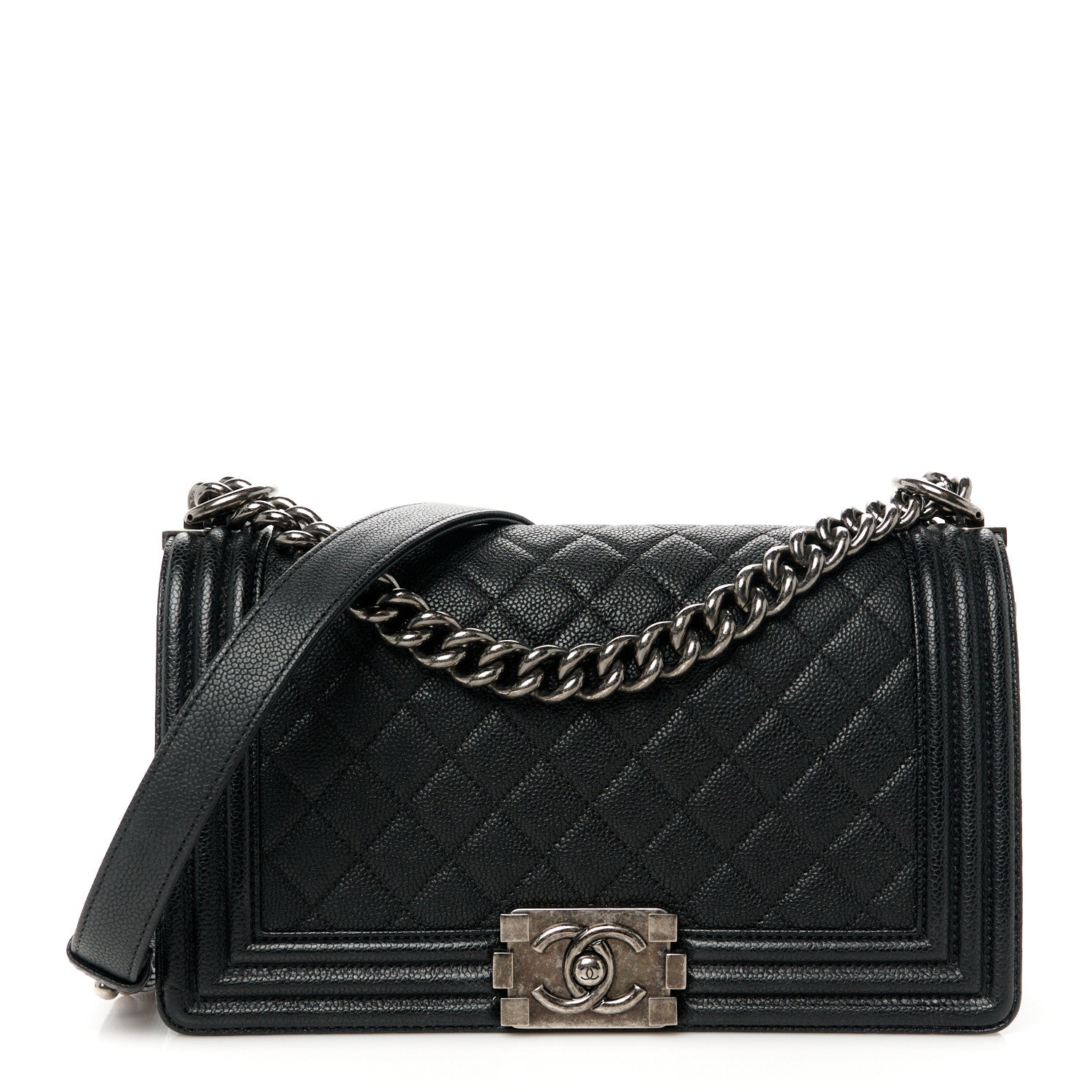 Chanel Caviar Quilted Medium Boy Flap Black 1 of 11