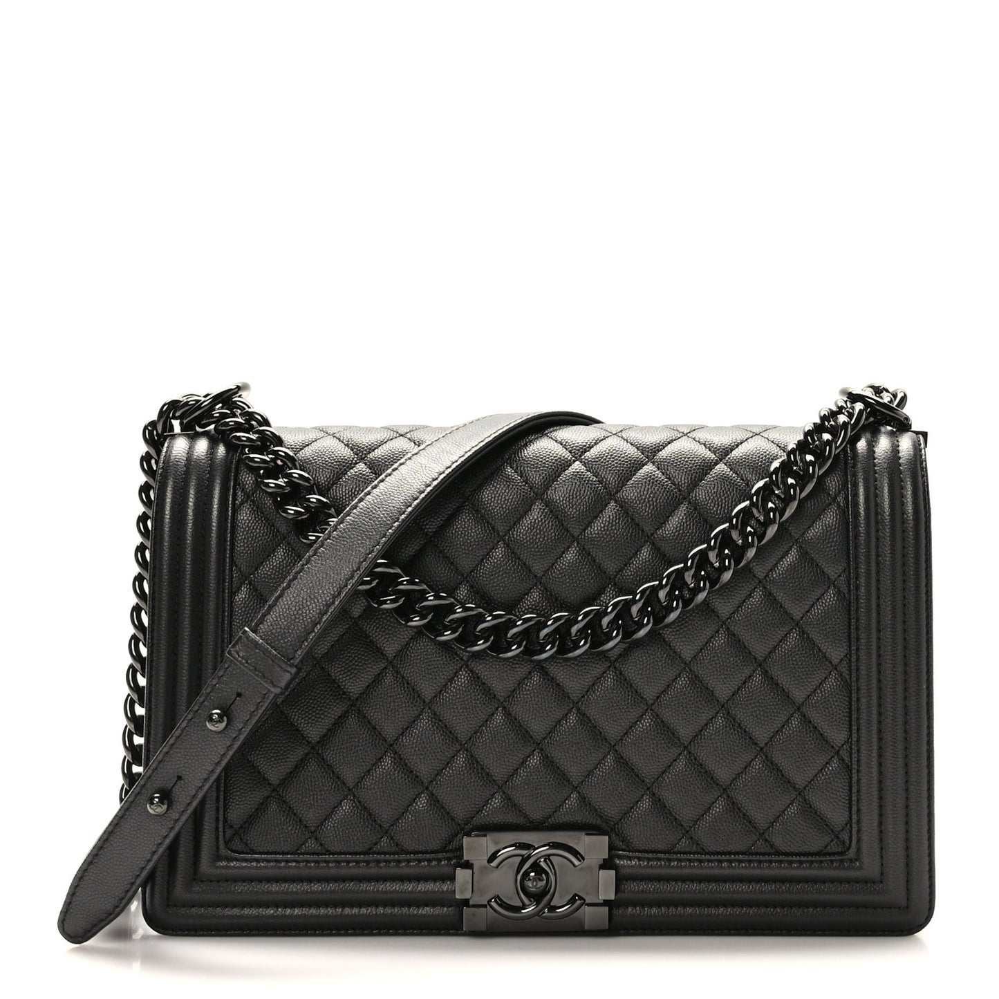 Caviar Quilted New Medium Boy Flap So Black