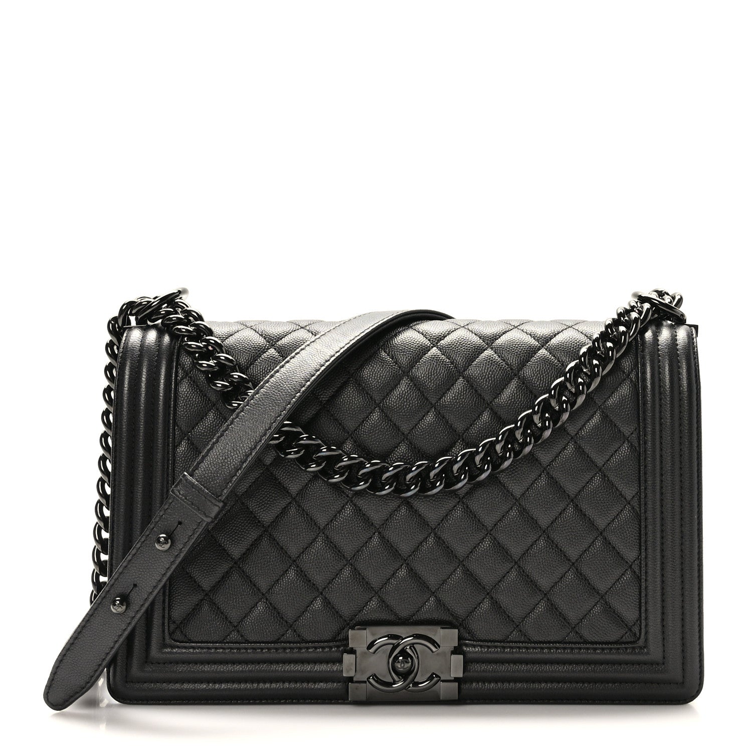 Chanel Caviar Quilted New Medium Boy Flap So Black 1 of 10