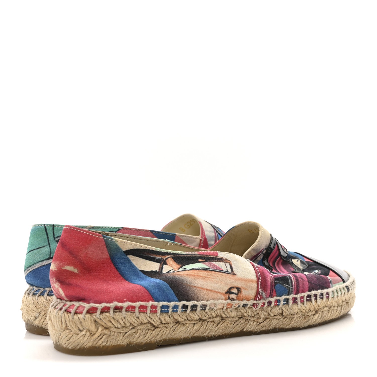 Chanel Fabric Patent CC Espadrilles 40 Multicolor Black 5 of 8