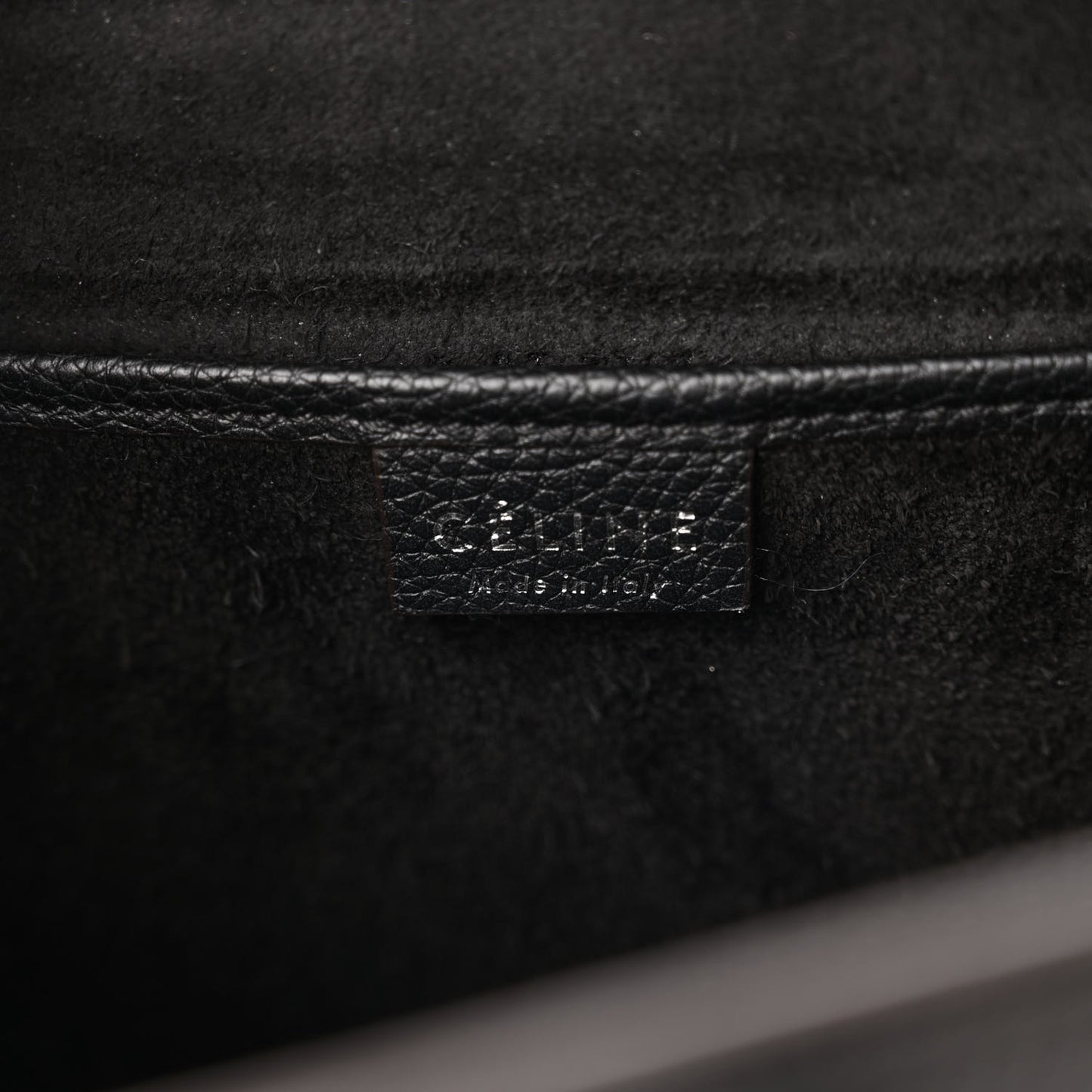 Drummed Calfskin Nano Luggage Black