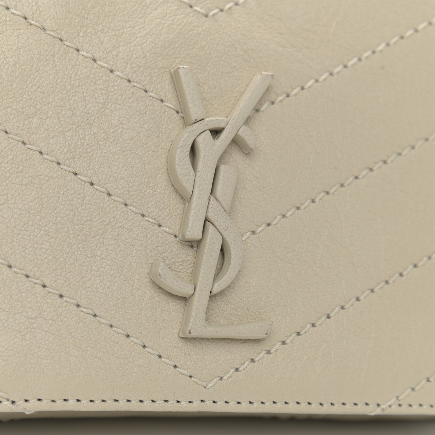 Pebbled Lambskin Chevron Monogram Small Nolita Crema Soft