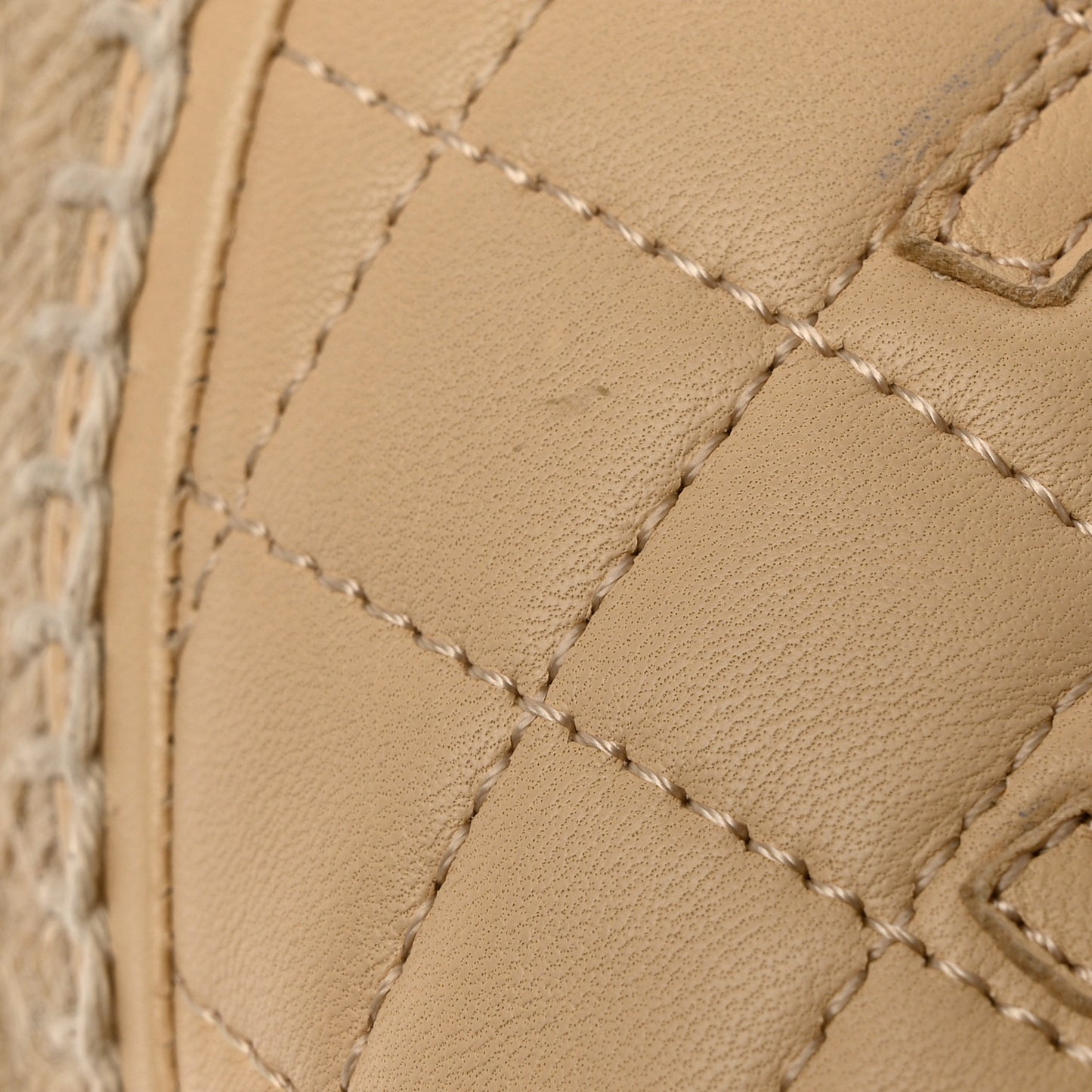 Lambskin Quilted CC Espadrilles 39 Beige