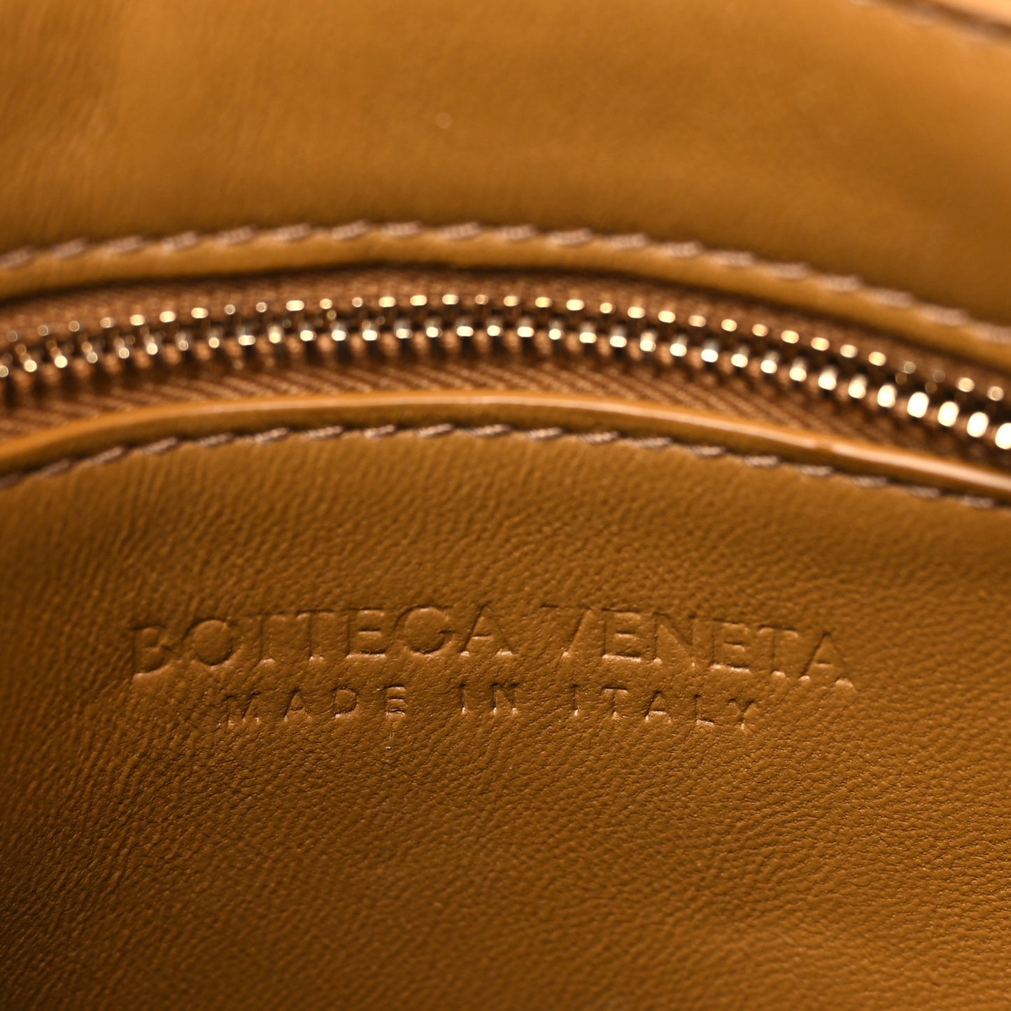 Lambskin Maxi Intrecciato Mini North South Cassette Tote Camel Gold