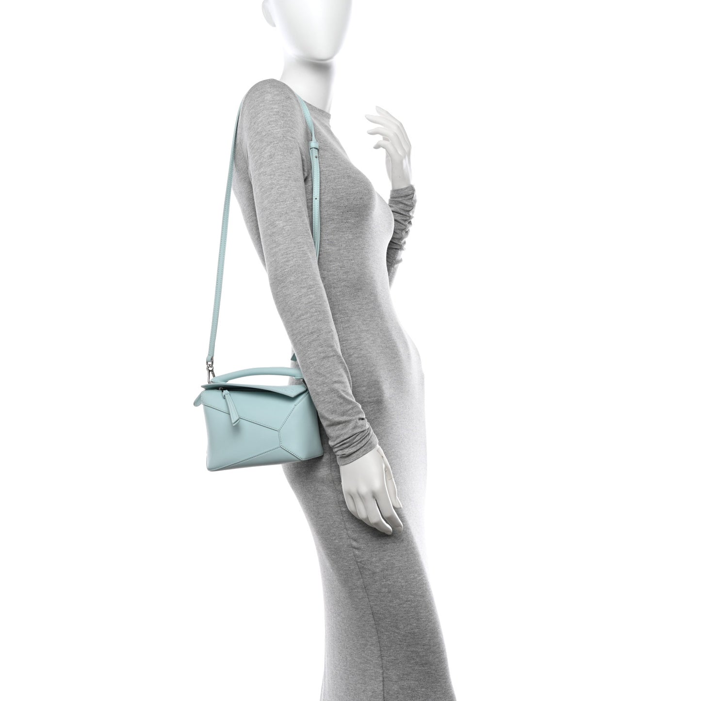 Calfskin Mini Puzzle Edge Bag Iceberg