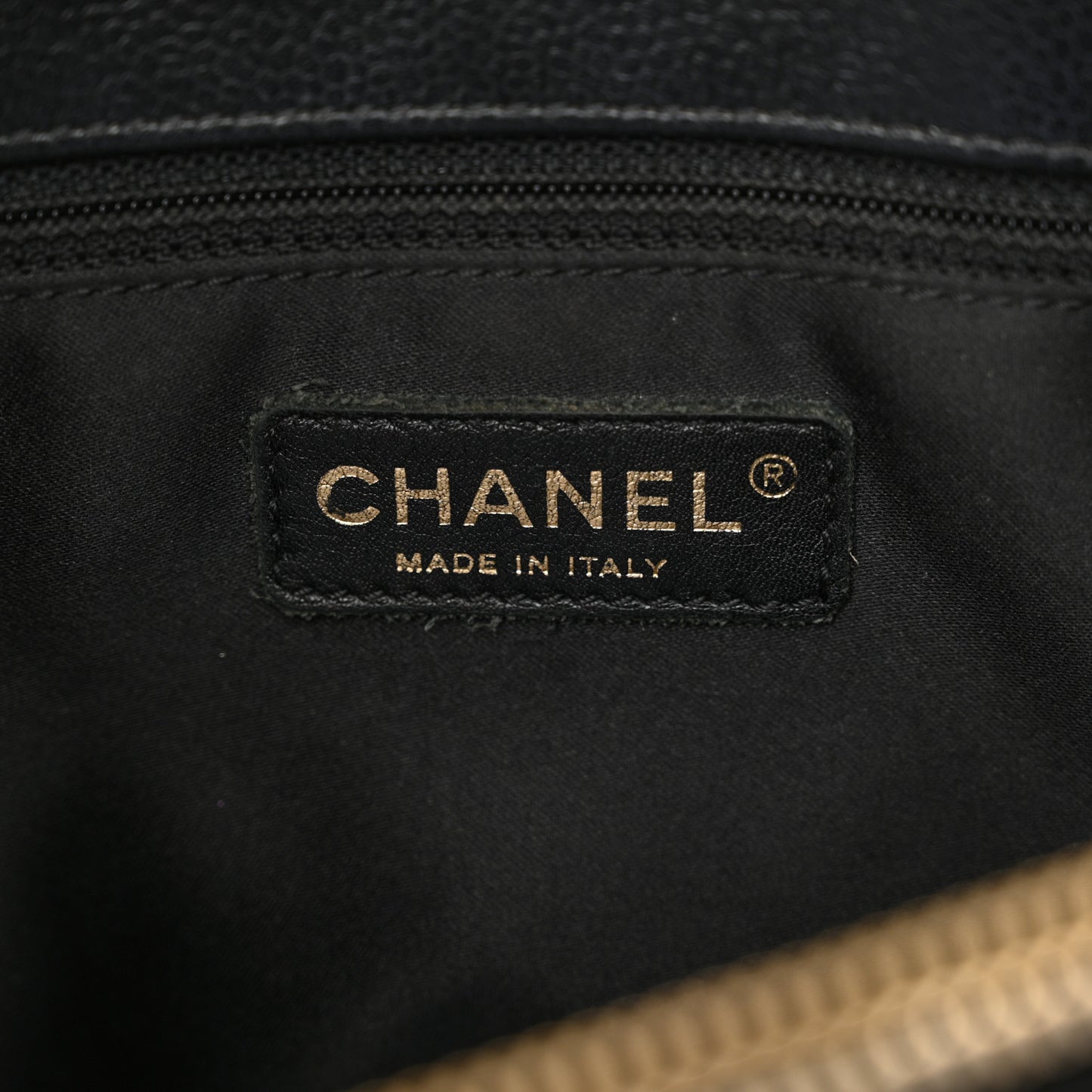 Caviar Quilted Grand Shopping Tote GST Black