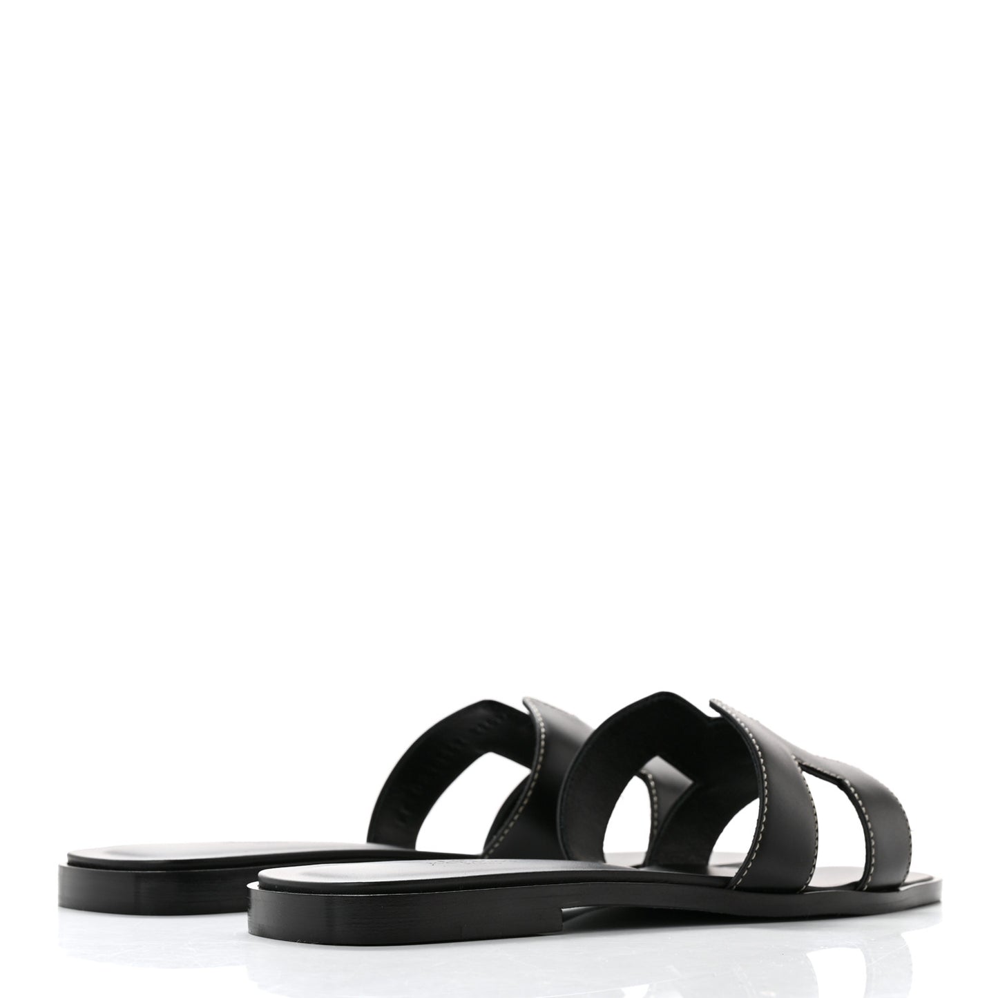 Box Calfskin Oran Sandals 38 Black