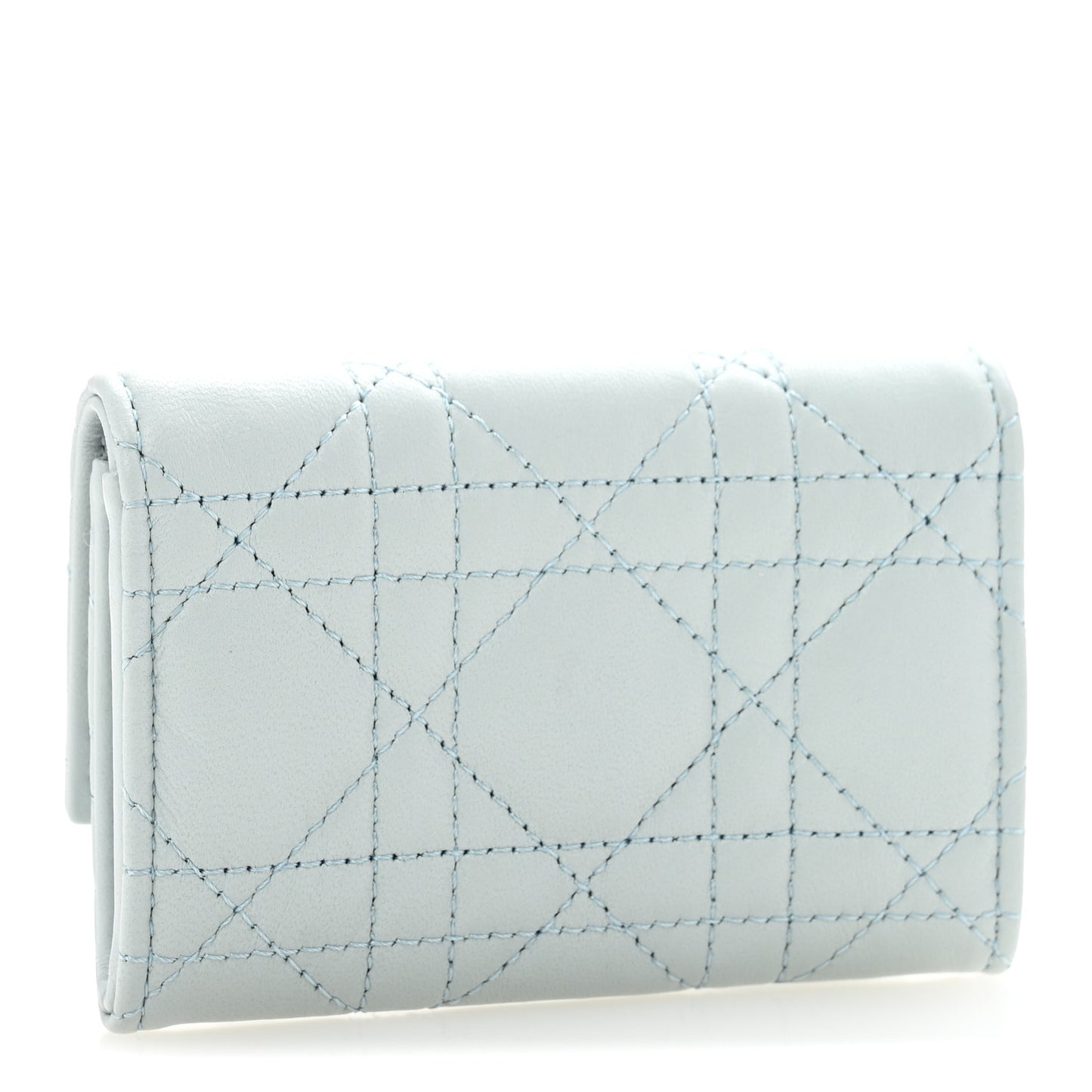 Lambskin Cannage Jolie Glycine Wallet Placid Blue