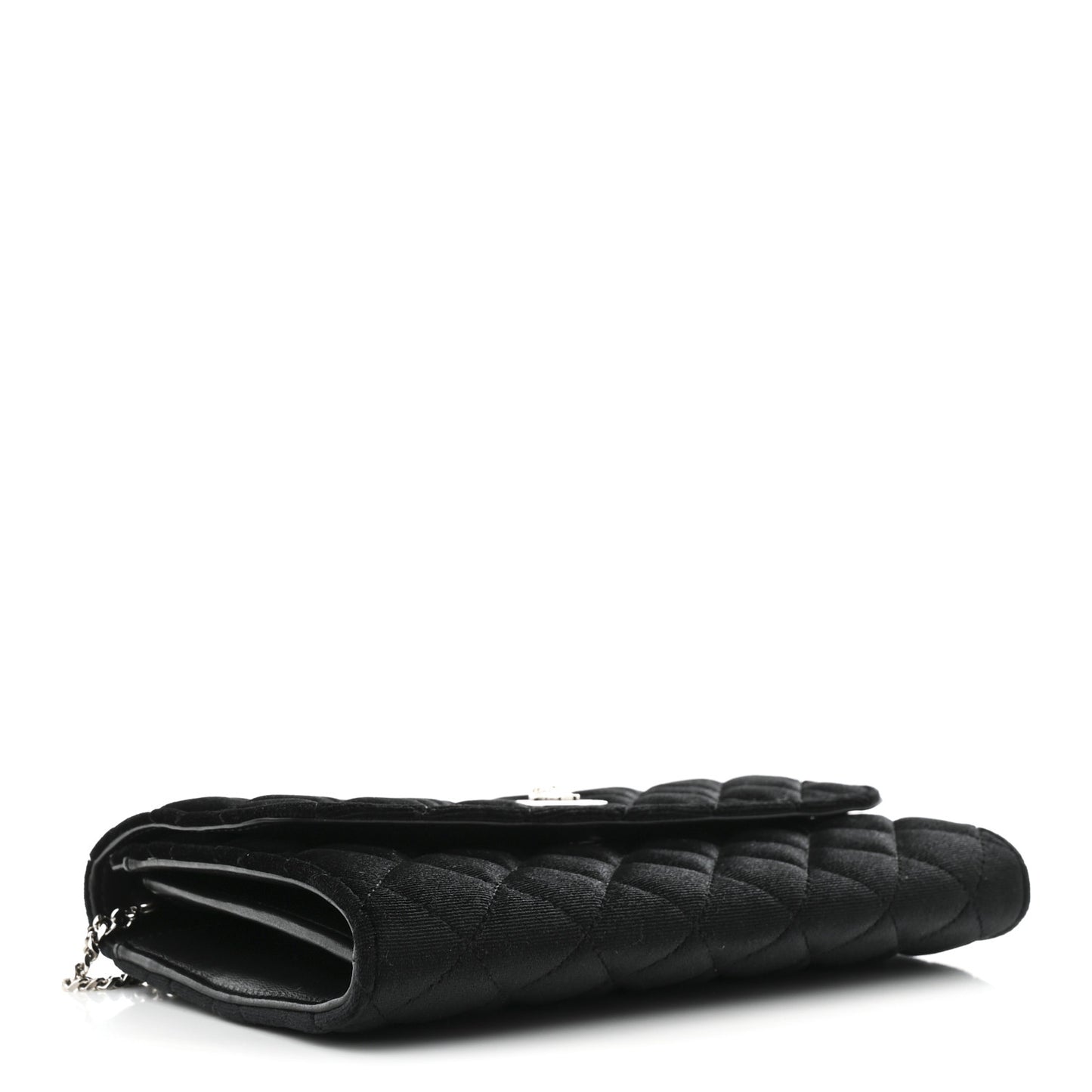 Velvet Quilted Medusa Wallet On Chain Black