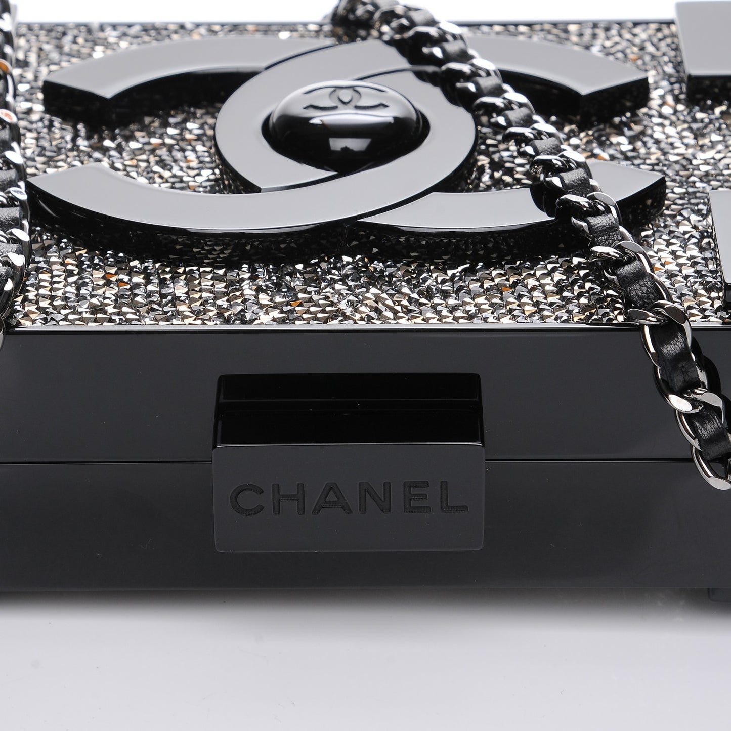 Plexiglass Crystal Lego Clutch Black