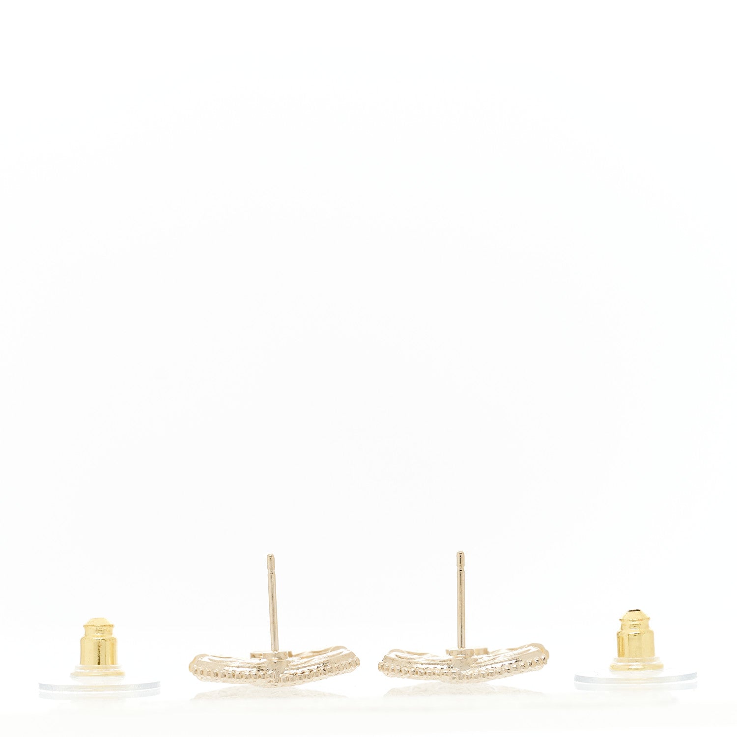 Chanel Metal CC Earrings Gold 3 of 5
