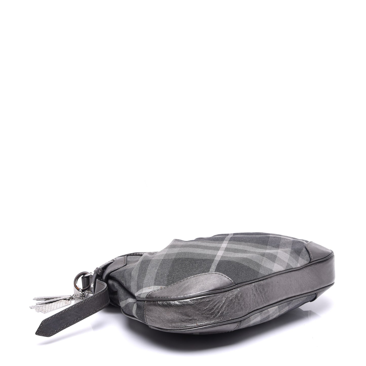 Shimmer Check Small Brooklyn Hobo Grey