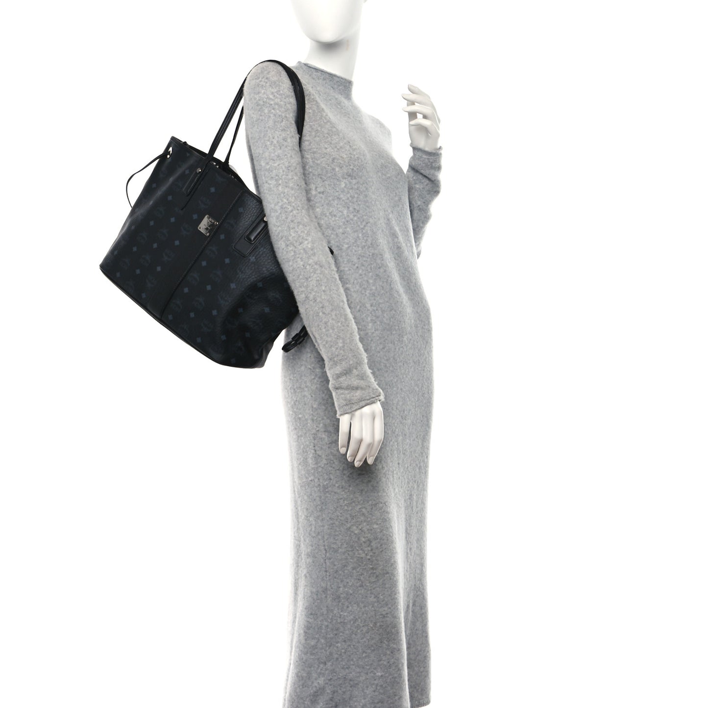 Visetos Medium Liz Reversible Shopper Tote Black