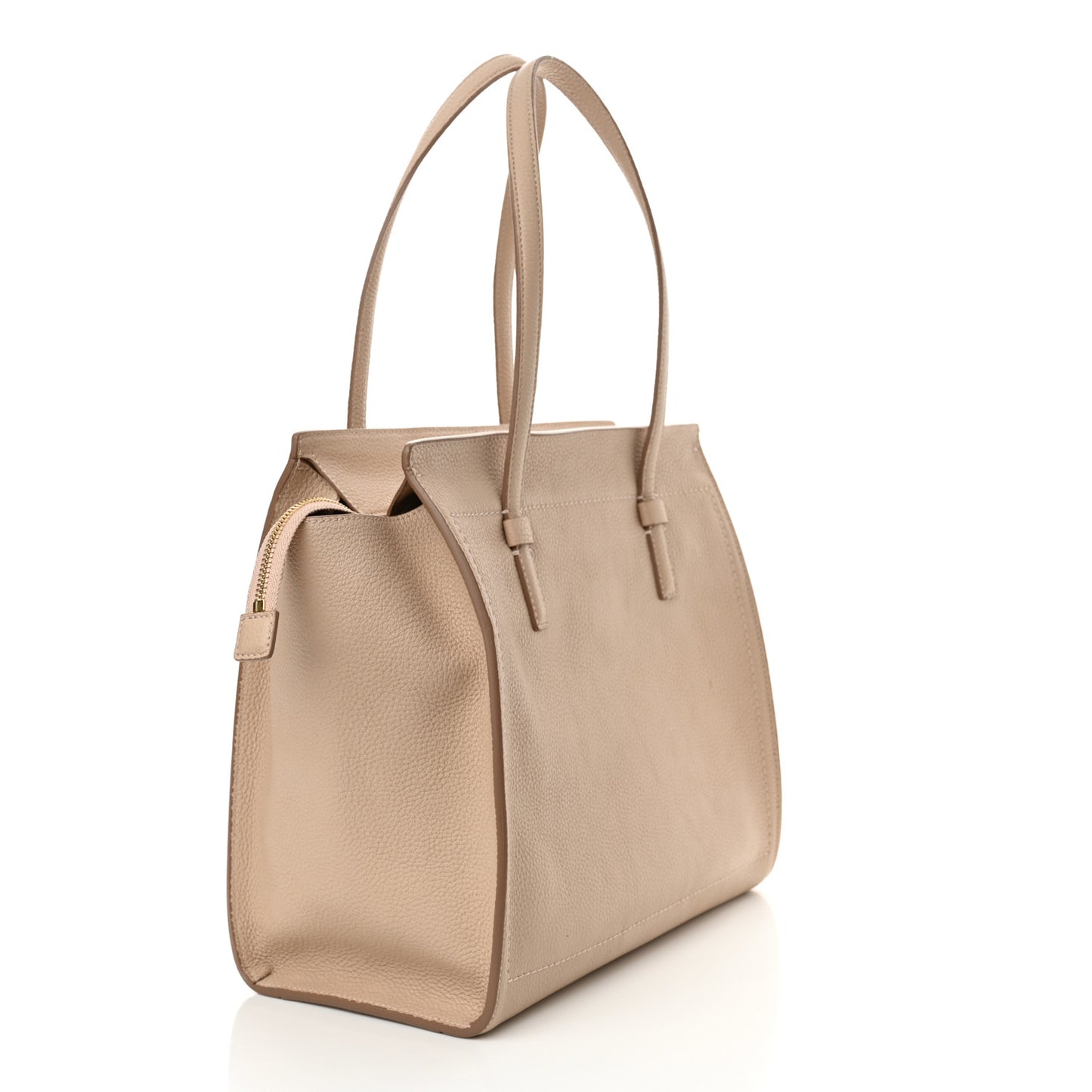 Calfskin Double Handle Medium Amy New Bisque