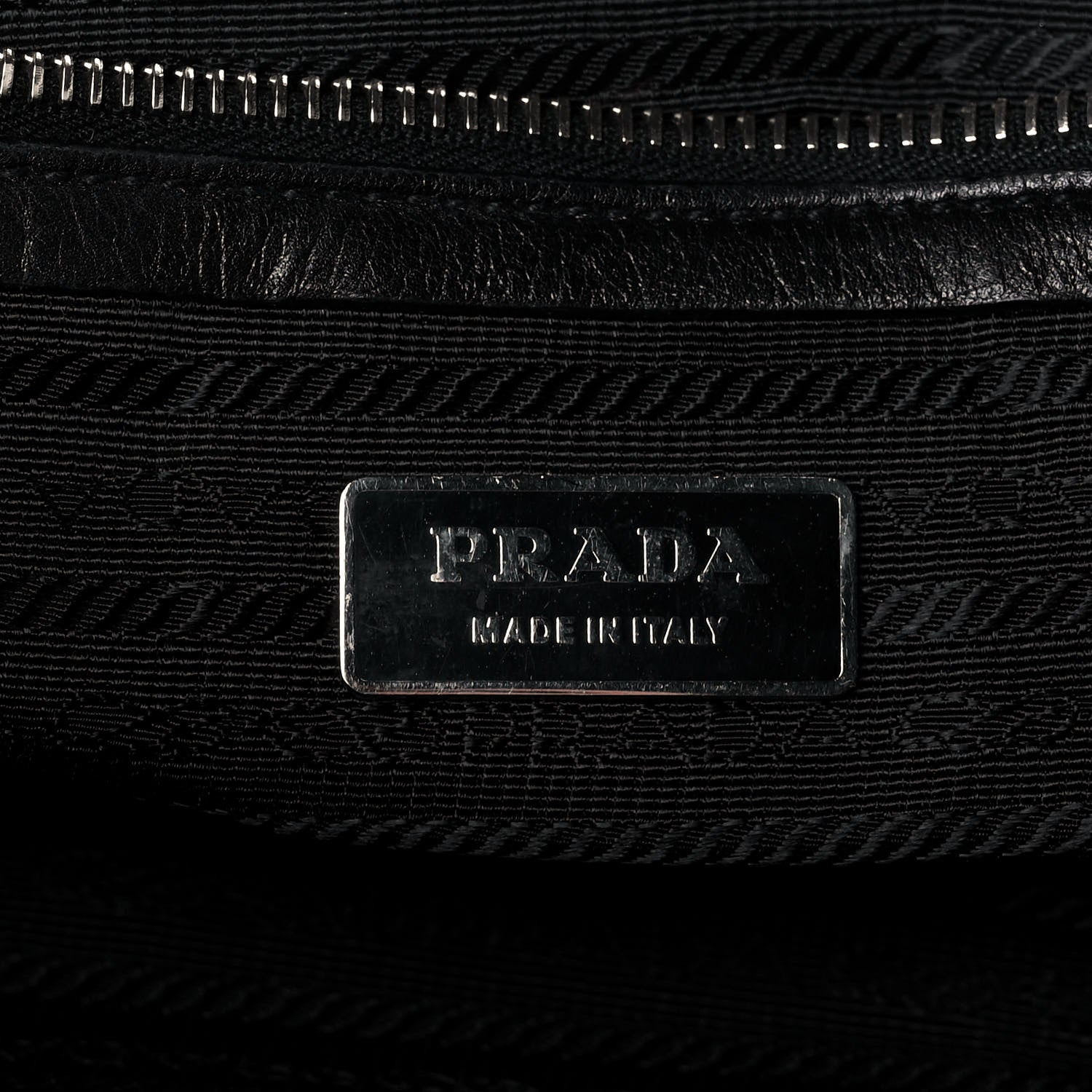 Prada Royal Calf Easy Foldover Pushlock Satchel Black 6 of 12