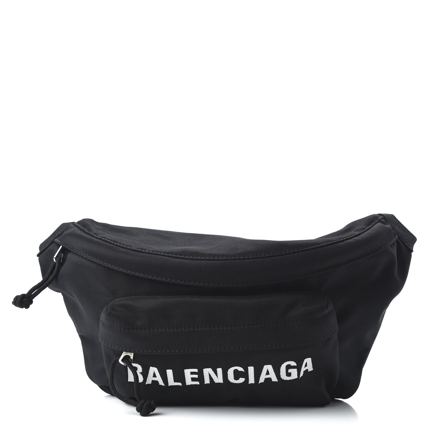 Balenciaga Recycled Sport Nylon Logo Embroidered Wheel Beltpack Black 1 of 10
