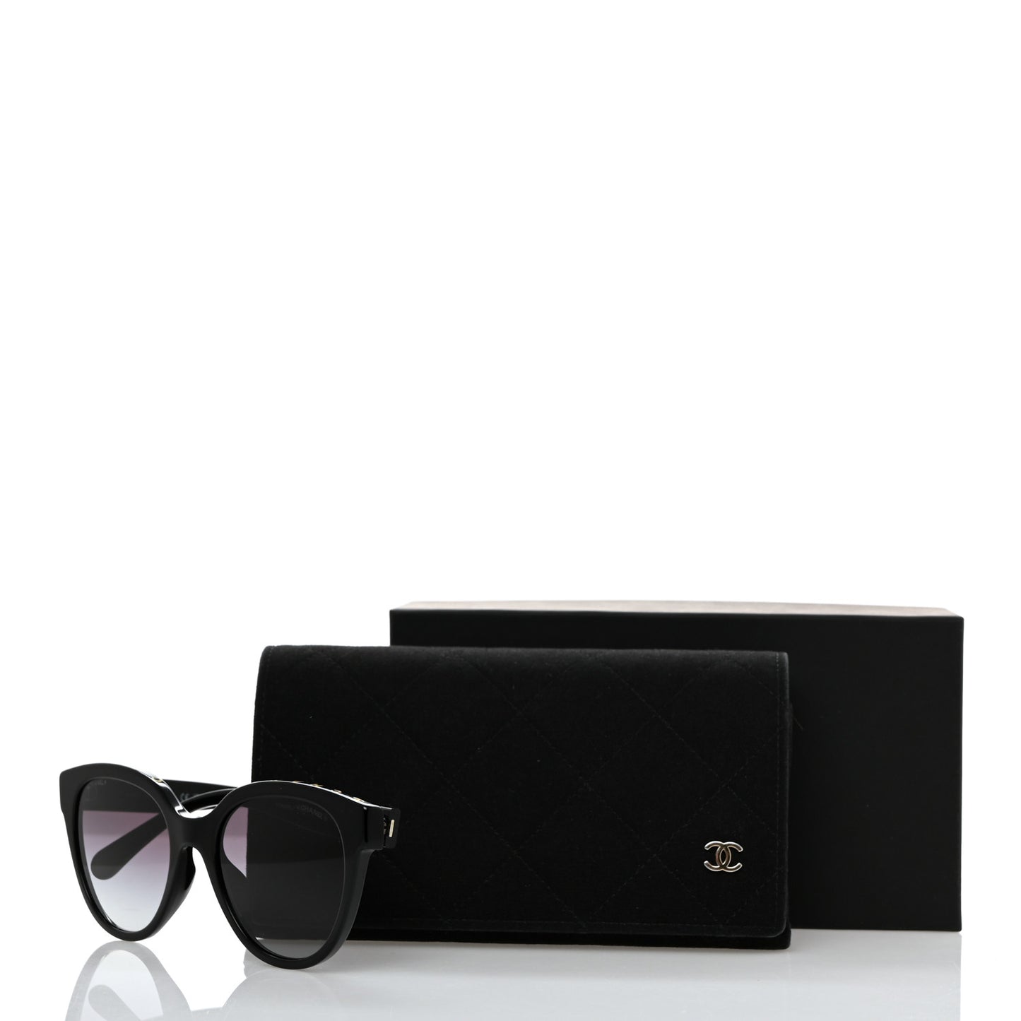 Acetate CC Butterfly Sunglasses 5414-A Black