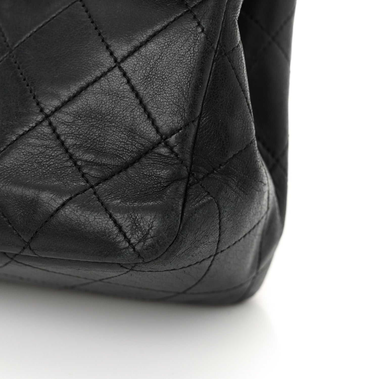 Chanel Lambskin Quilted Medium Double Flap Black 11 of 15