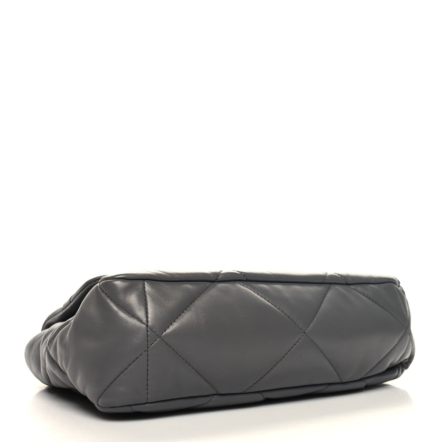 Lambskin Quilted Large Chanel 19 Flap Dark Grey