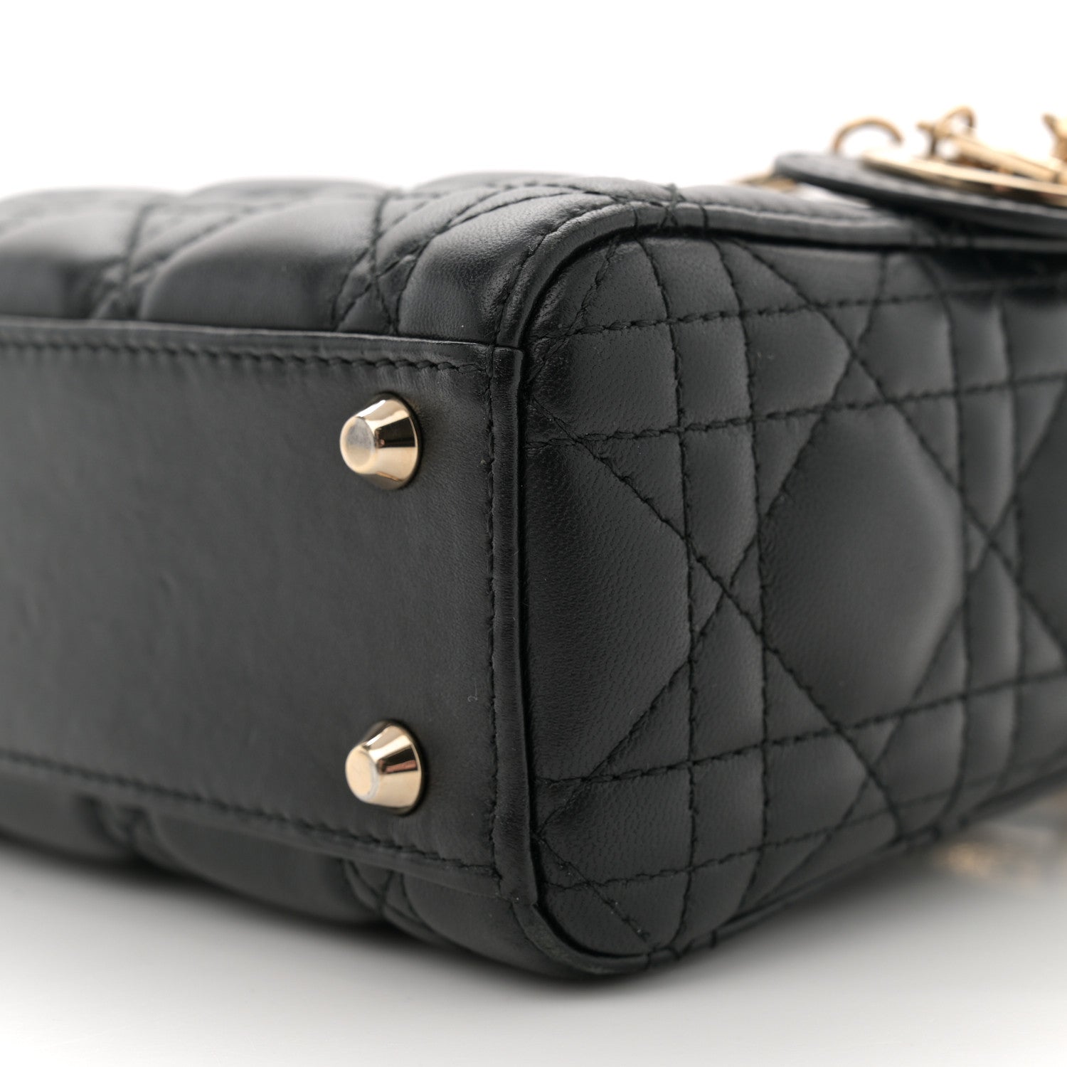 Christian Dior Lambskin Cannage Mini Lady Dior Black 10 of 10