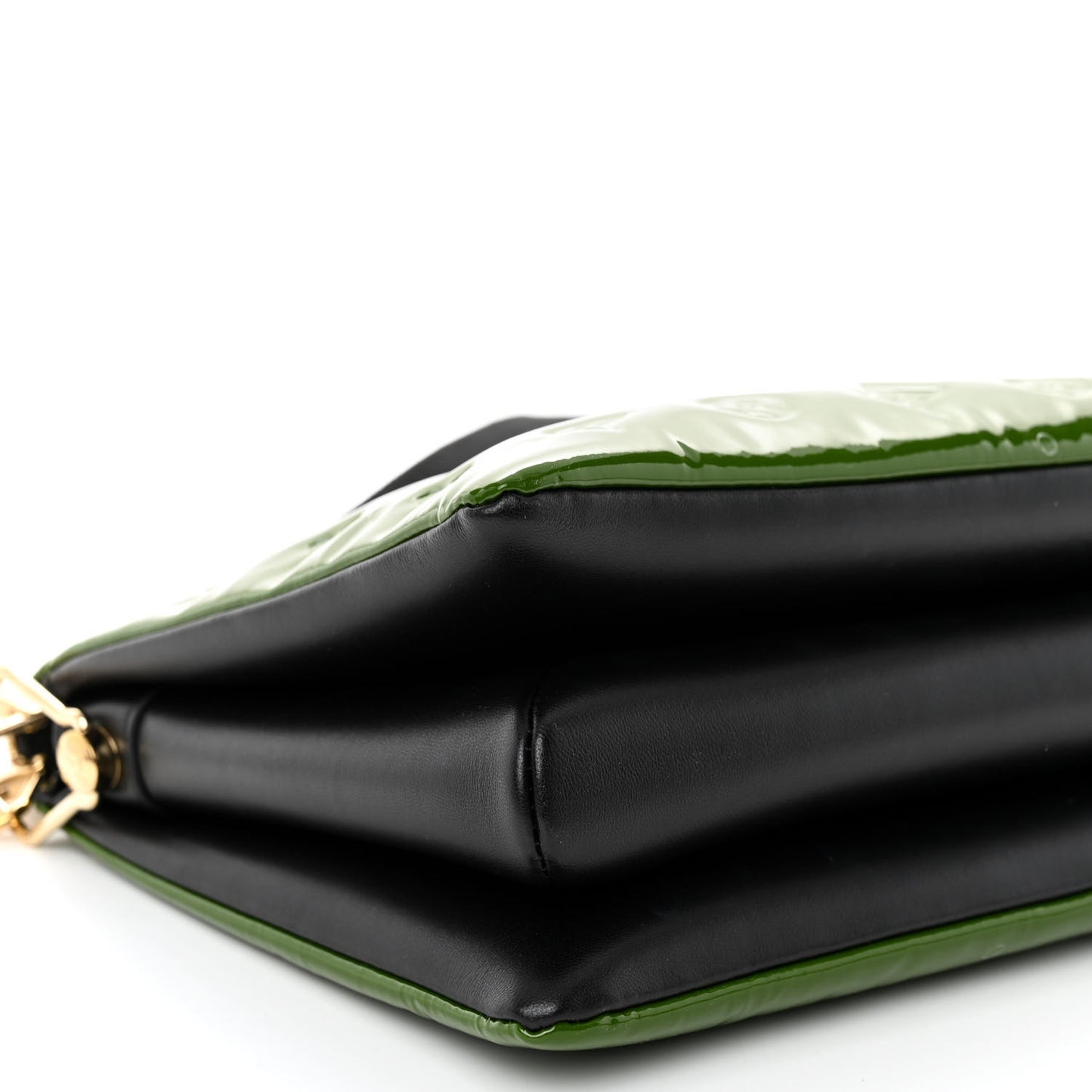 Patent Embossed Monogram Coussin PM Green Black