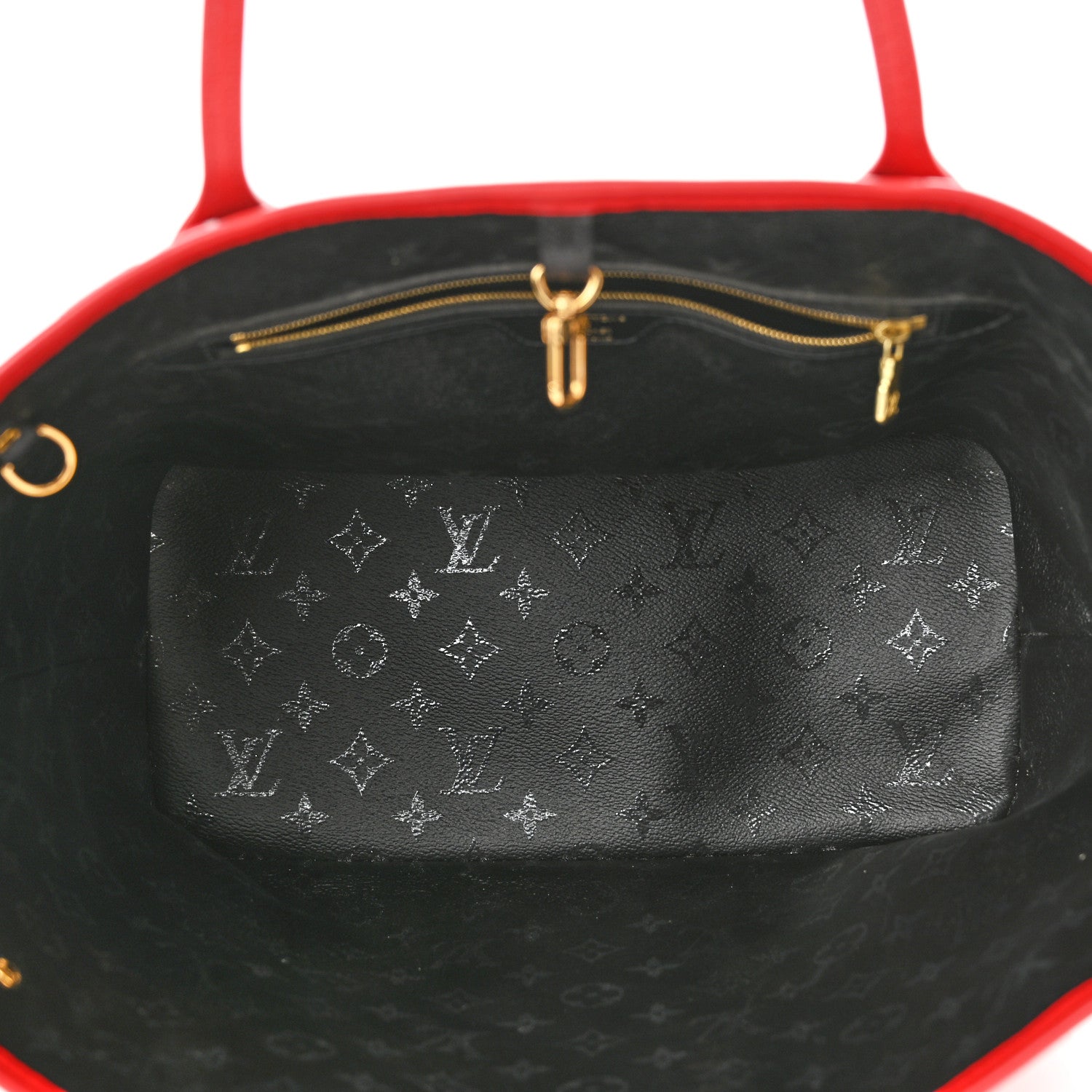 Louis Vuitton X UF Tufted Monogram Neverfull MM Black Red 5 of 10