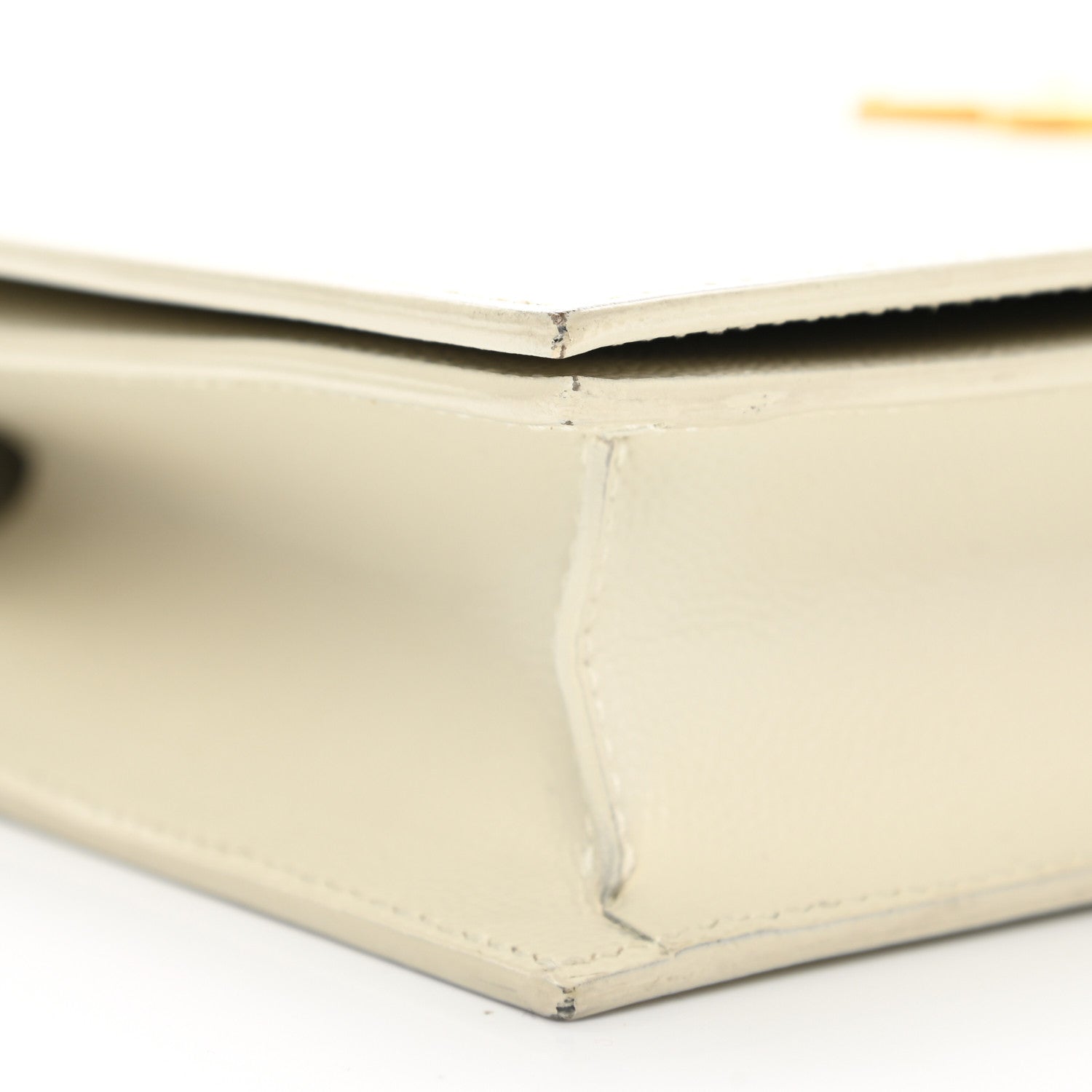 Saint Laurent Grain De Poudre Classic Monogram Kate Clutch Porcellana 7 of 9