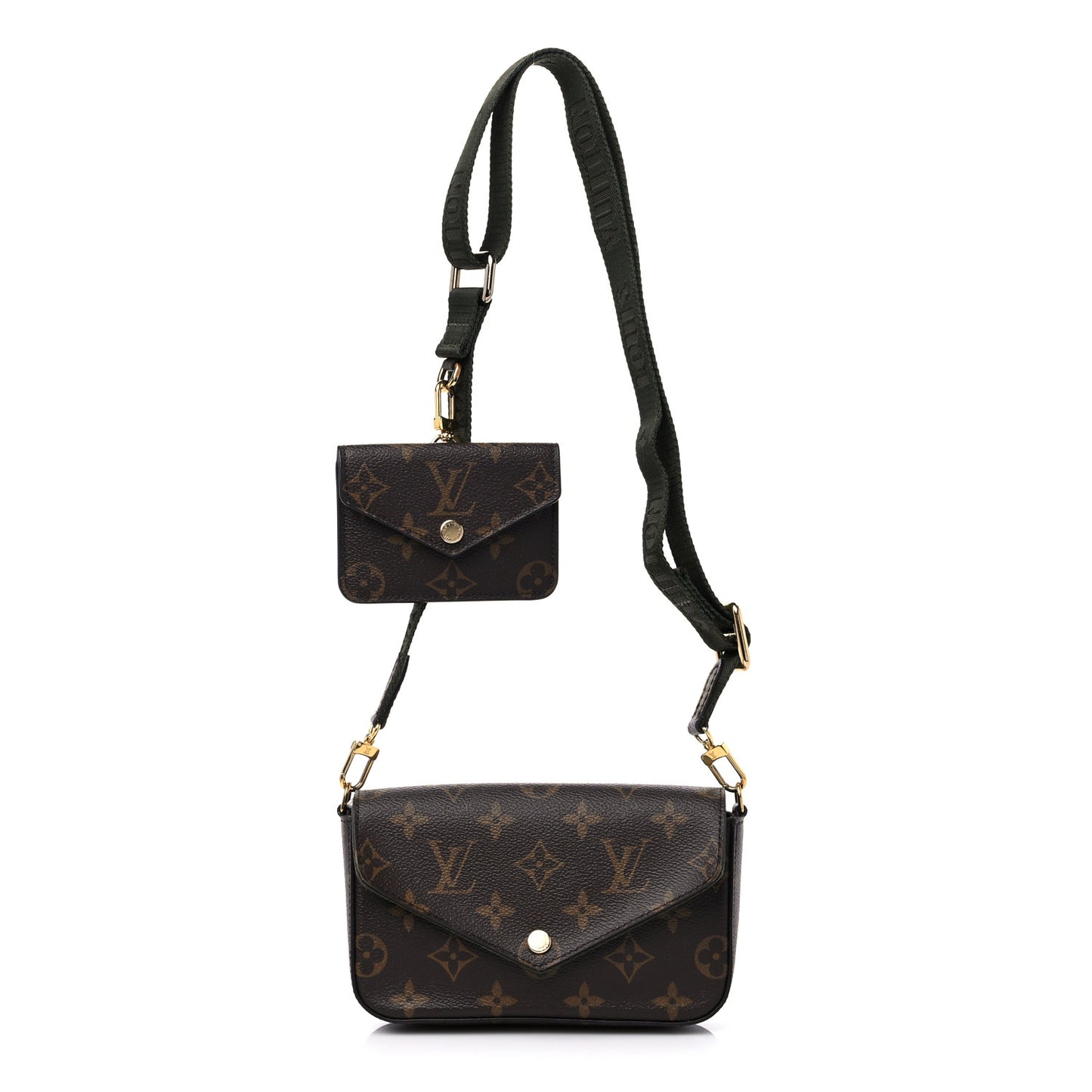 Monogram Felicie Strap & Go Kaki