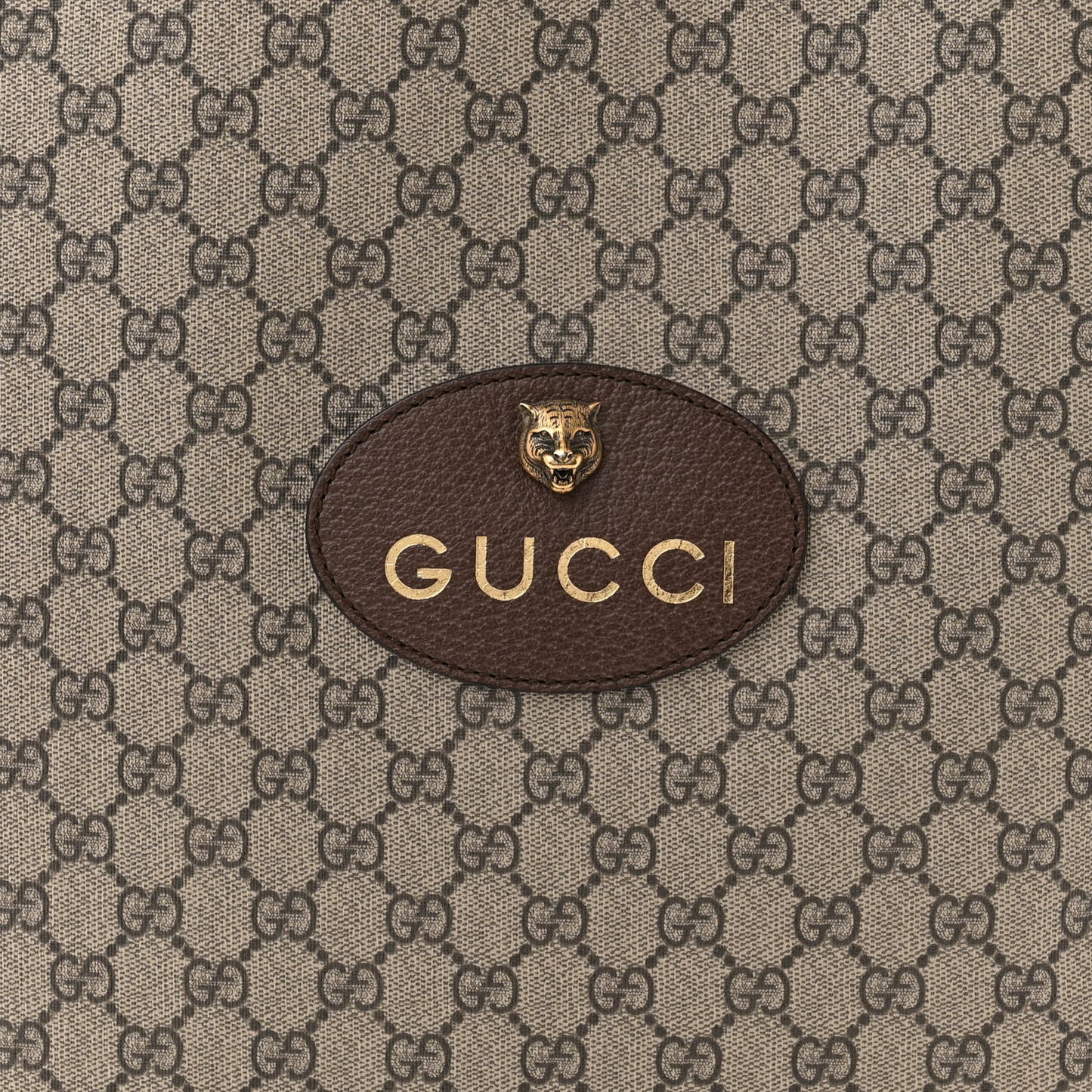 GG Supreme Monogram Neo Vintage Drawstring Backpack Beige New Acero Crop