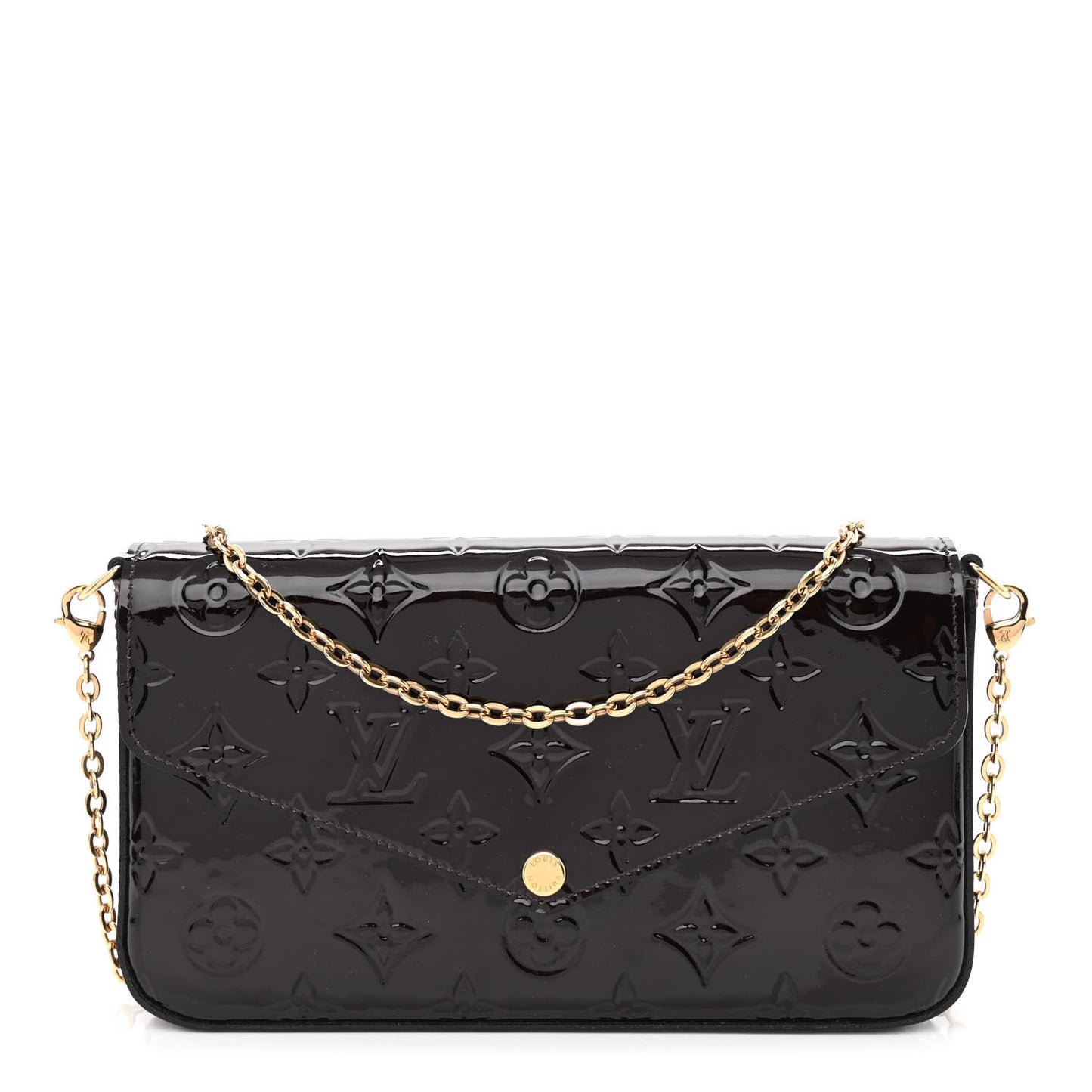 Vernis Pochette Felicie Chain Wallet Amarante