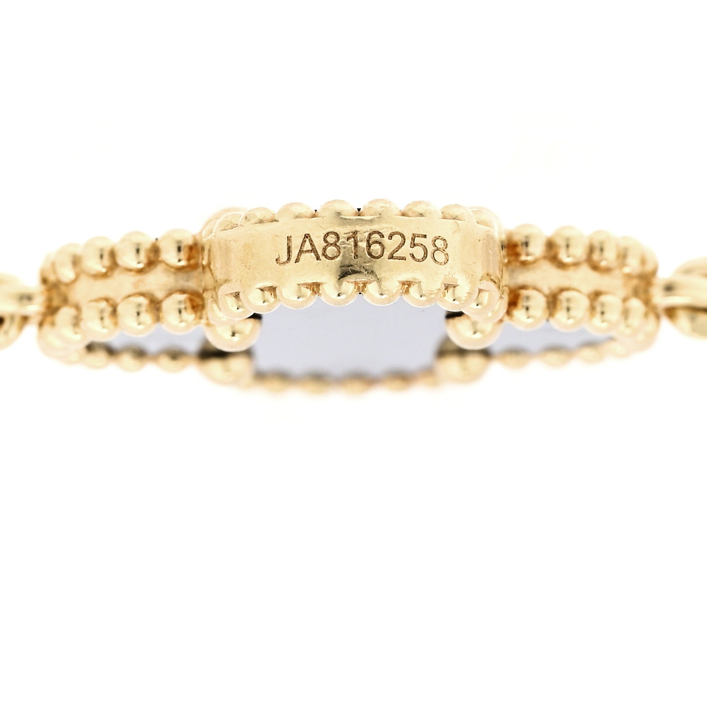 18K Yellow Gold Black Onyx 5 Motifs Vintage Alhambra Bracelet