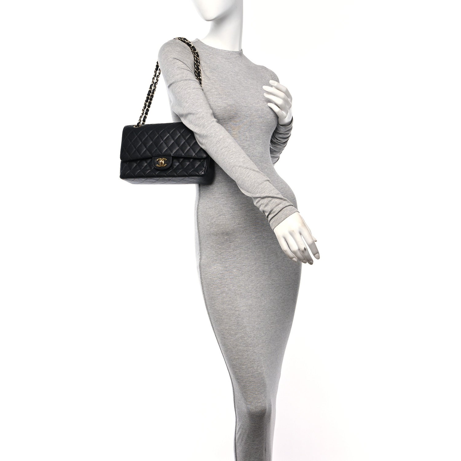 Chanel Caviar Quilted Medium Double Flap Black 3 of 11