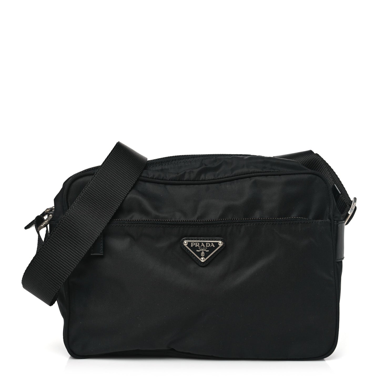 Nylon Vela Messenger Bag Black