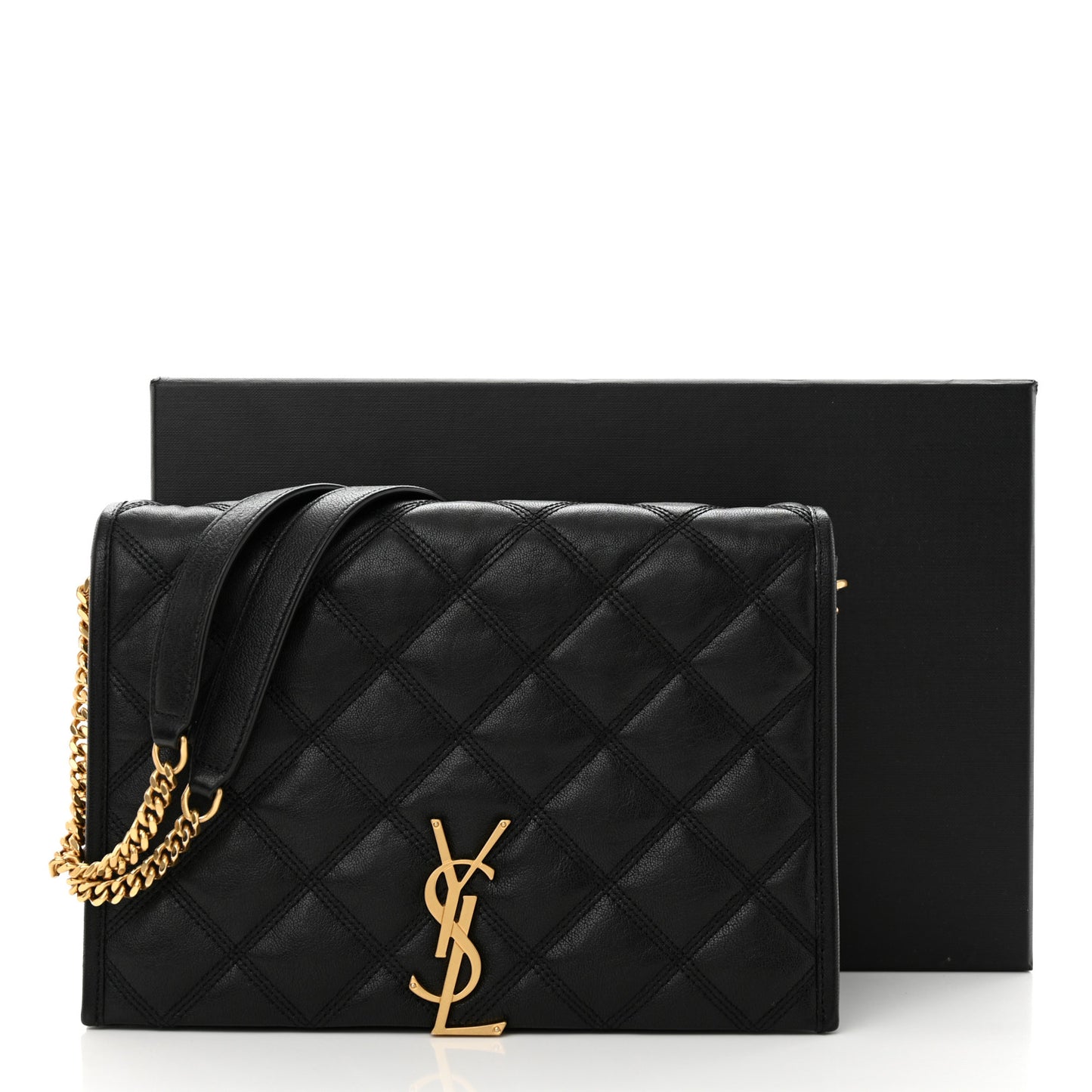 Lambskin Quilted Mini Becky Chain Bag Black